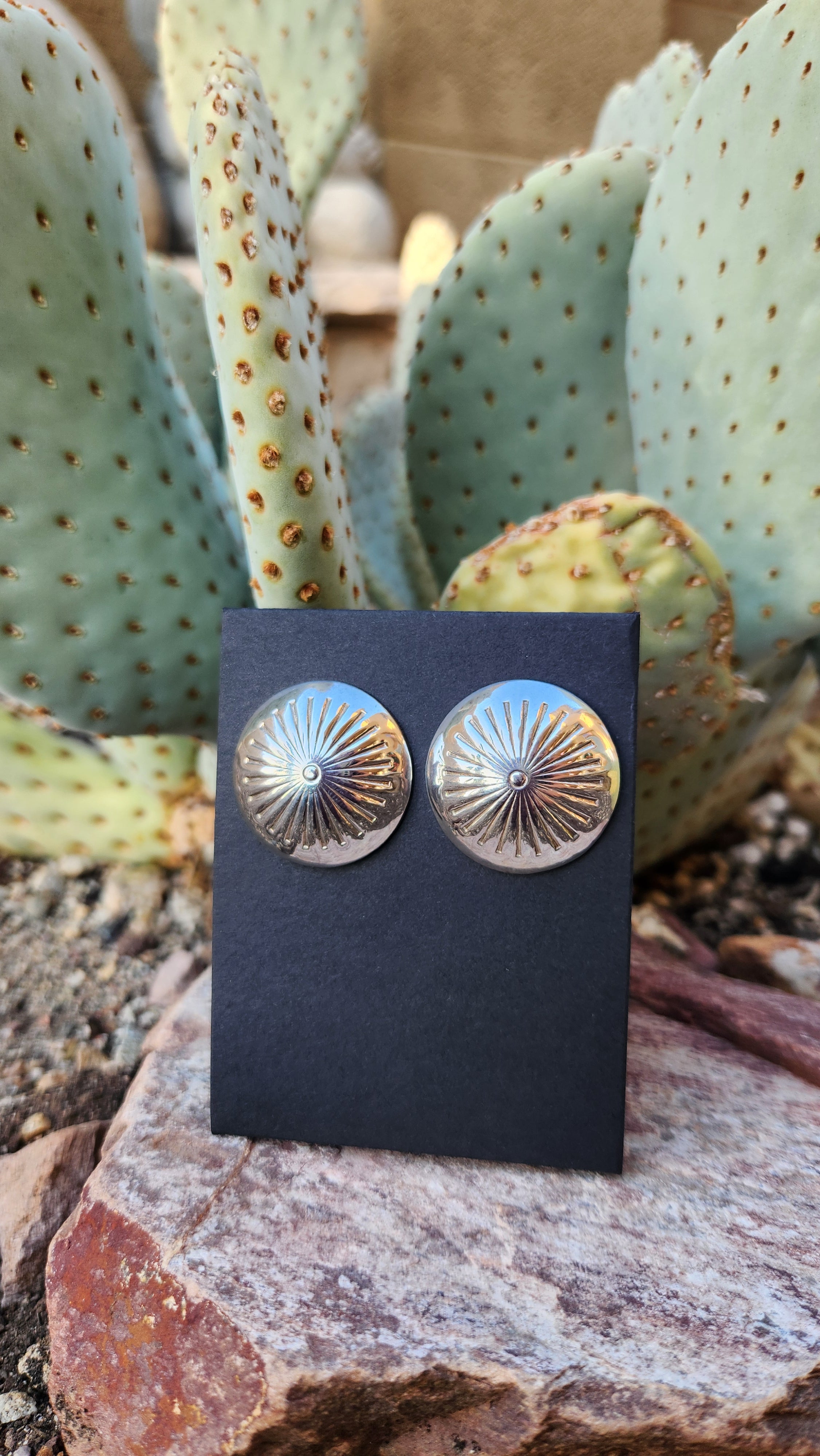 Beautiful Handmade Navajo Concho earrings