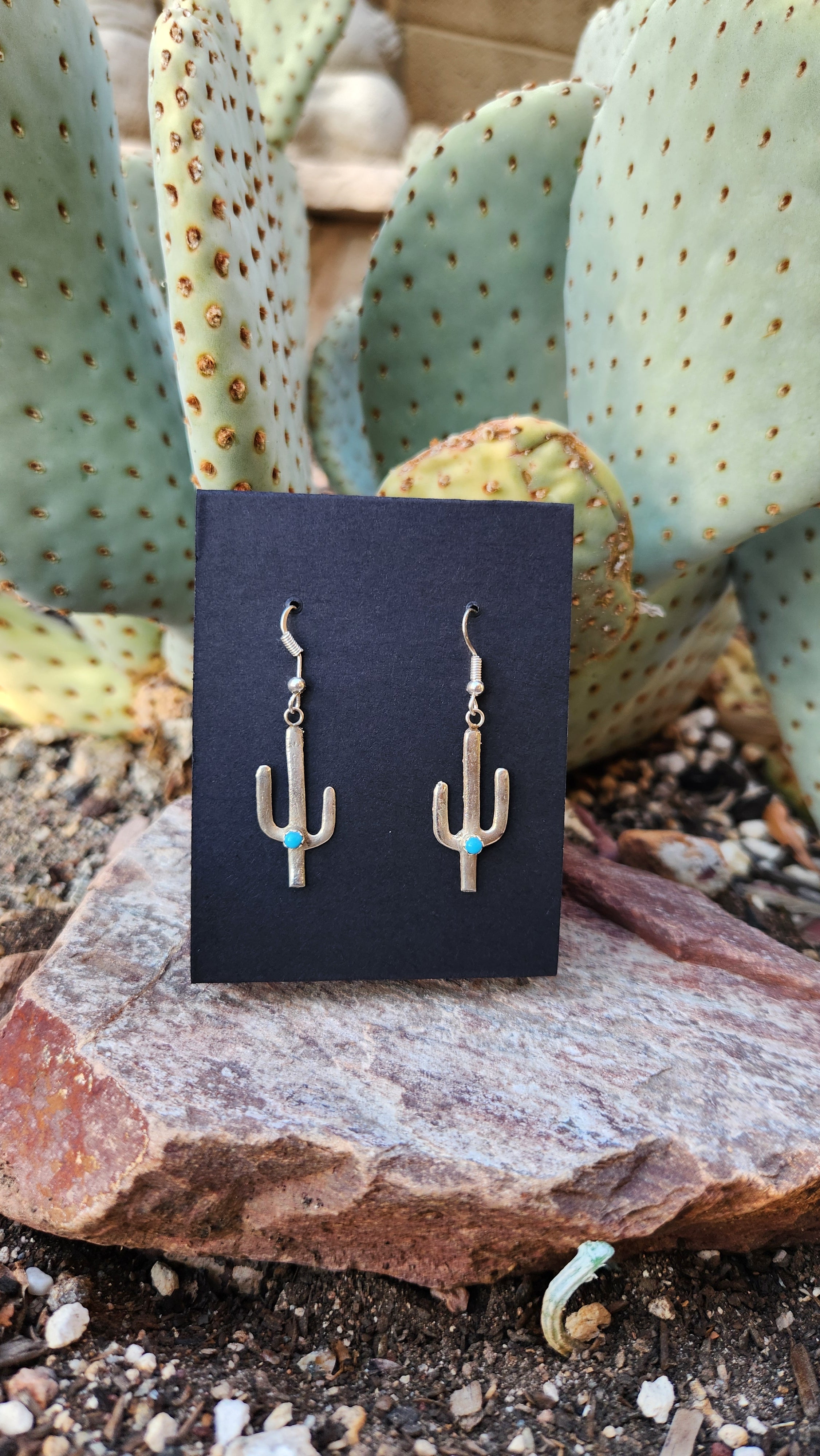 Cactus Sterling Silver Turquoise earrings