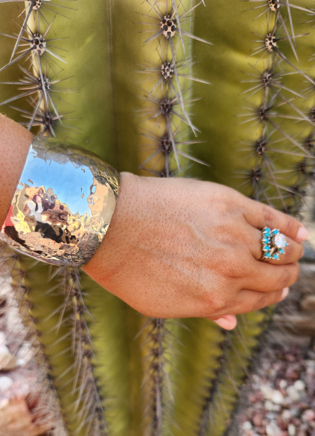Mexico Hammered Sterling Silver Cuff