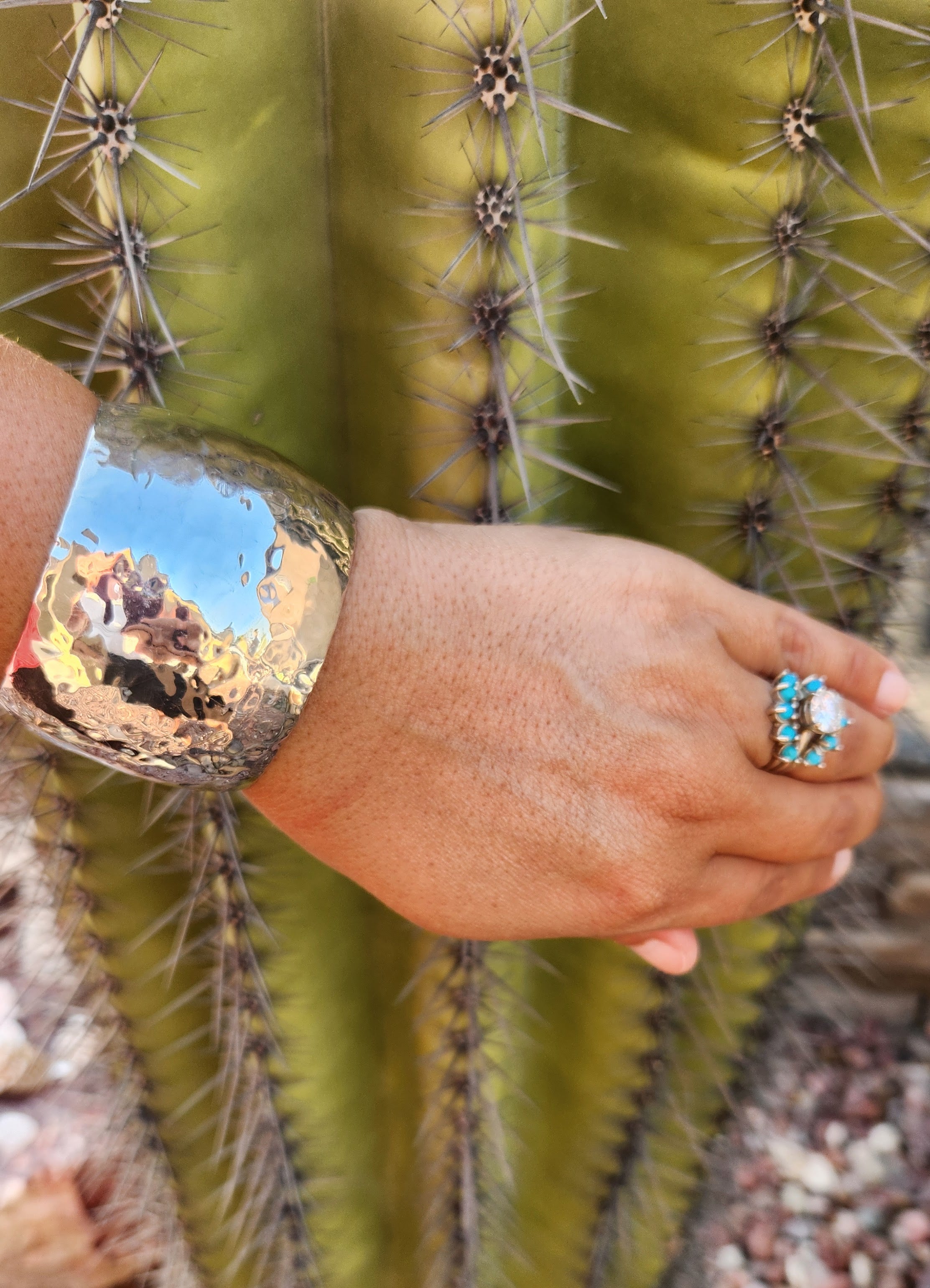 Mexico Hammered Sterling Silver Cuff