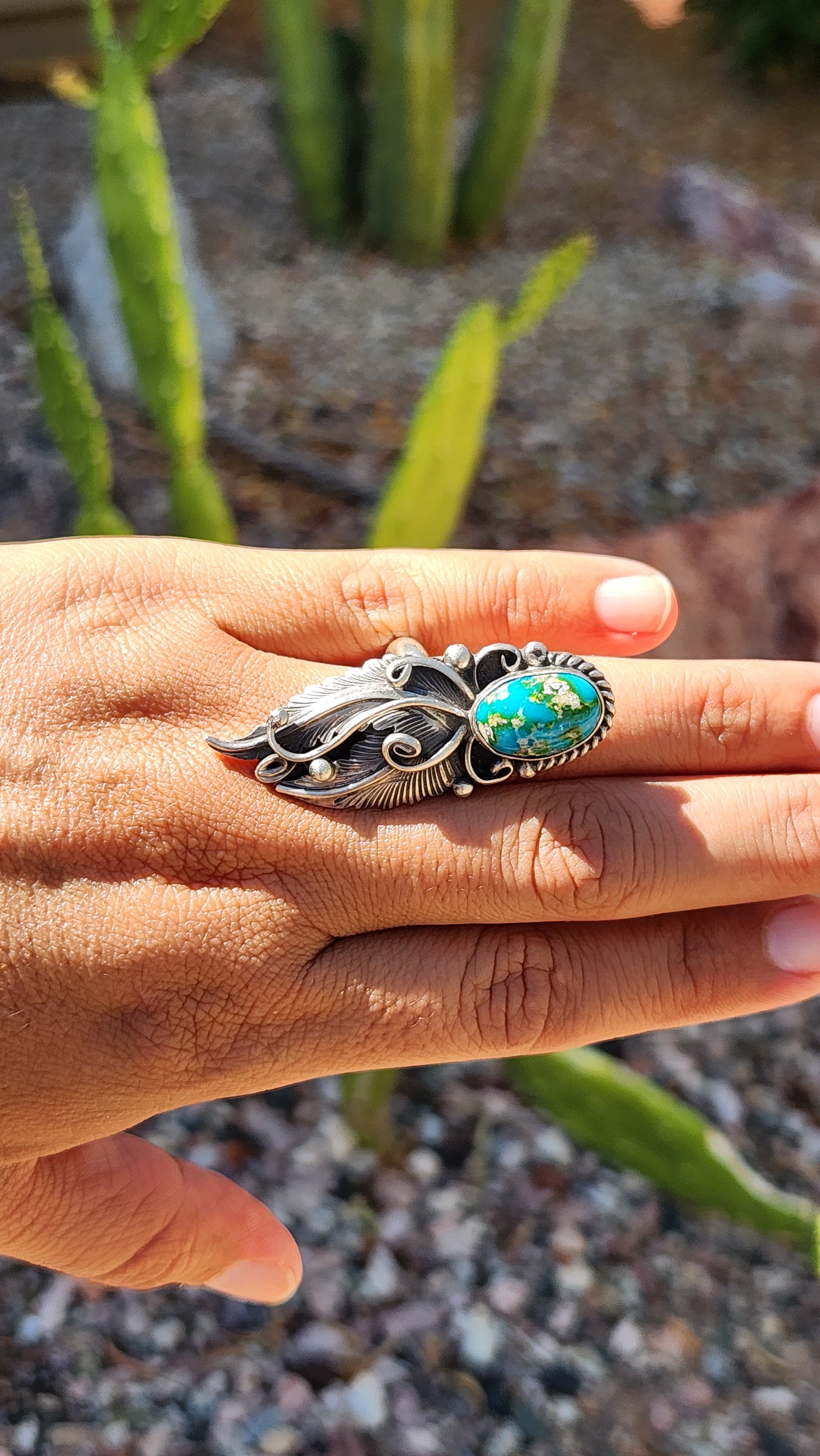Adjustable Sonoran Gold Turquoise ring