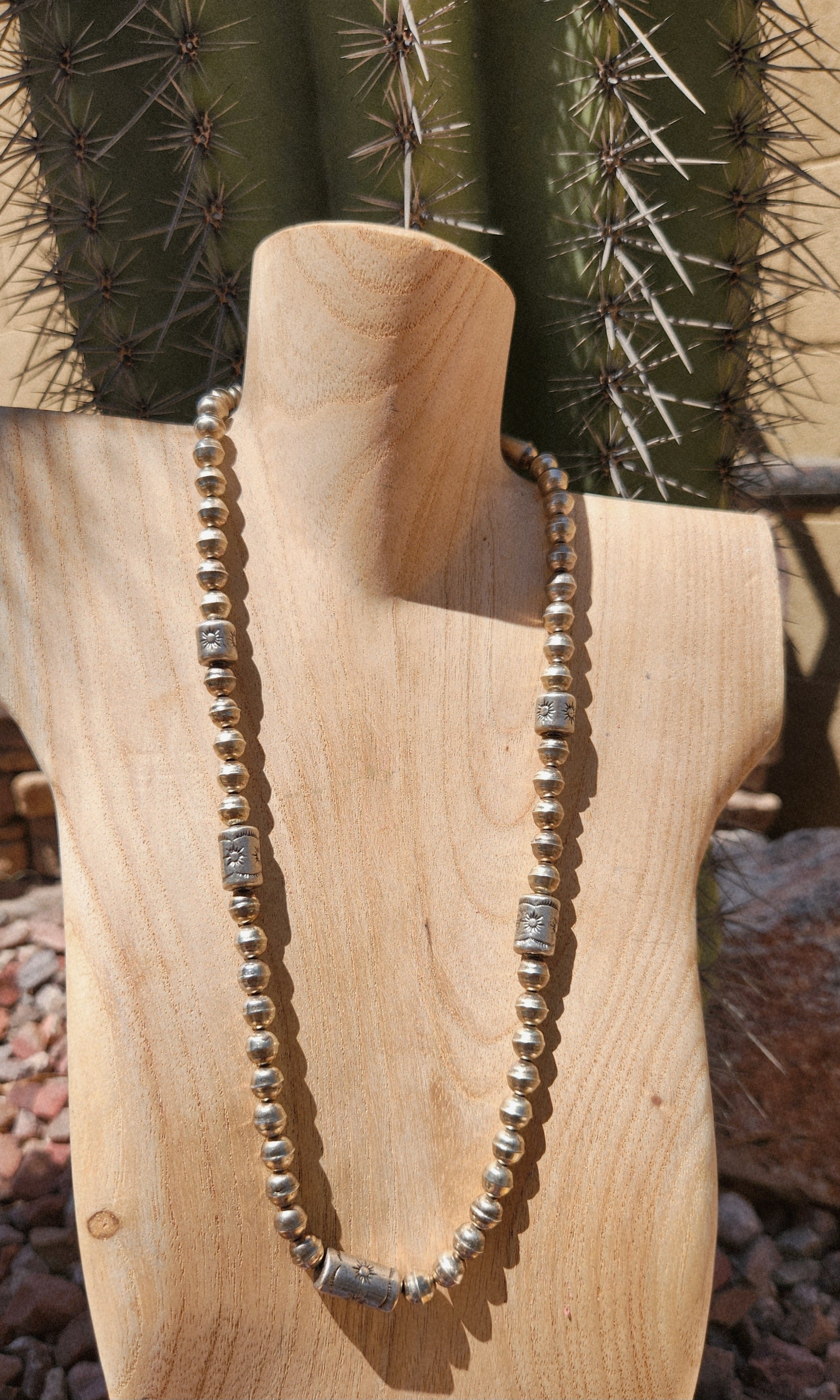 Hand strung sterling silver 19.5' 8mm Pearls