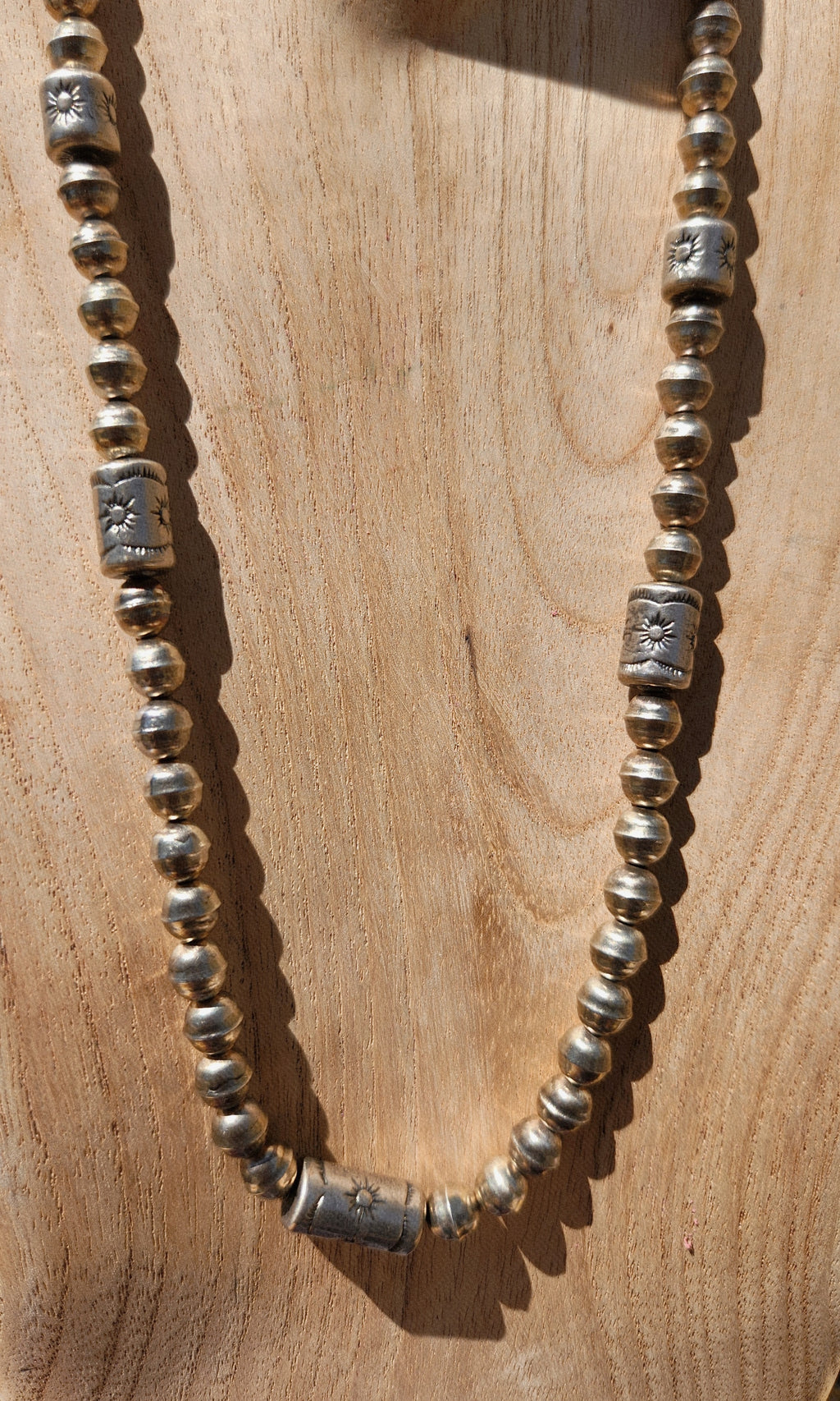 Hand strung sterling silver 19.5' 8mm Pearls