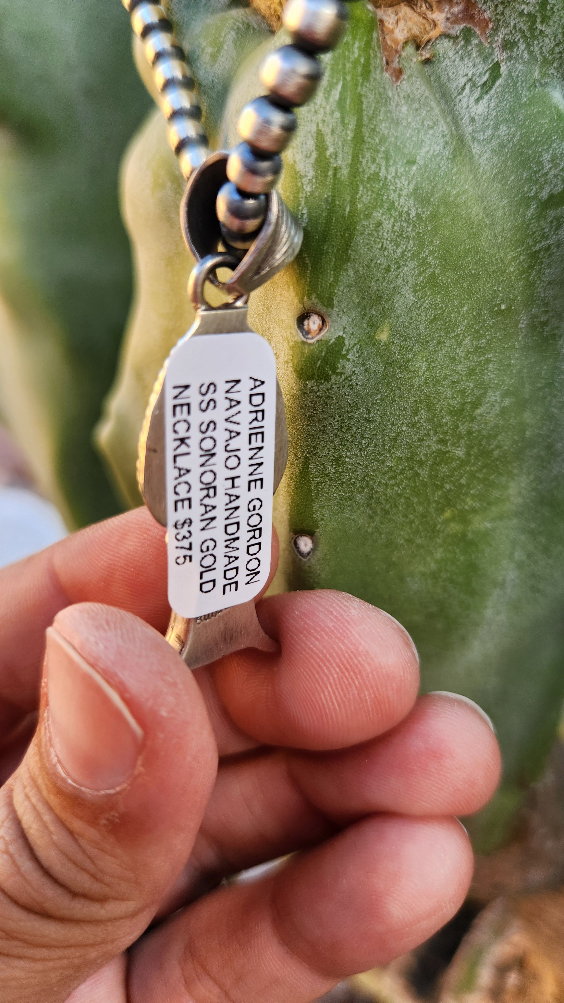 Navajo Handmade Sonoran Gold Necklace by Adrienne Gordon