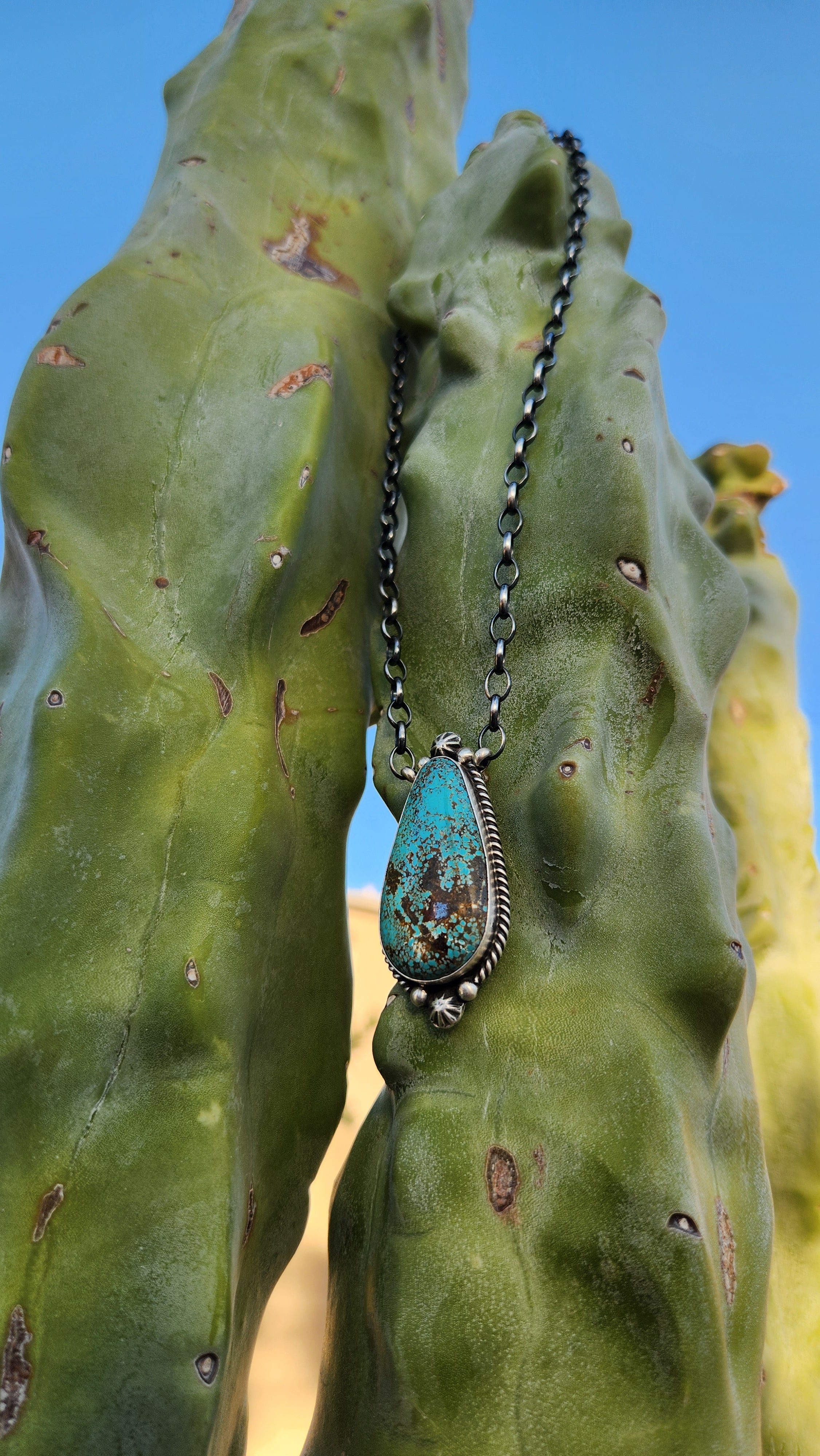 Navajo Handmade #8 Turquoise Necklace