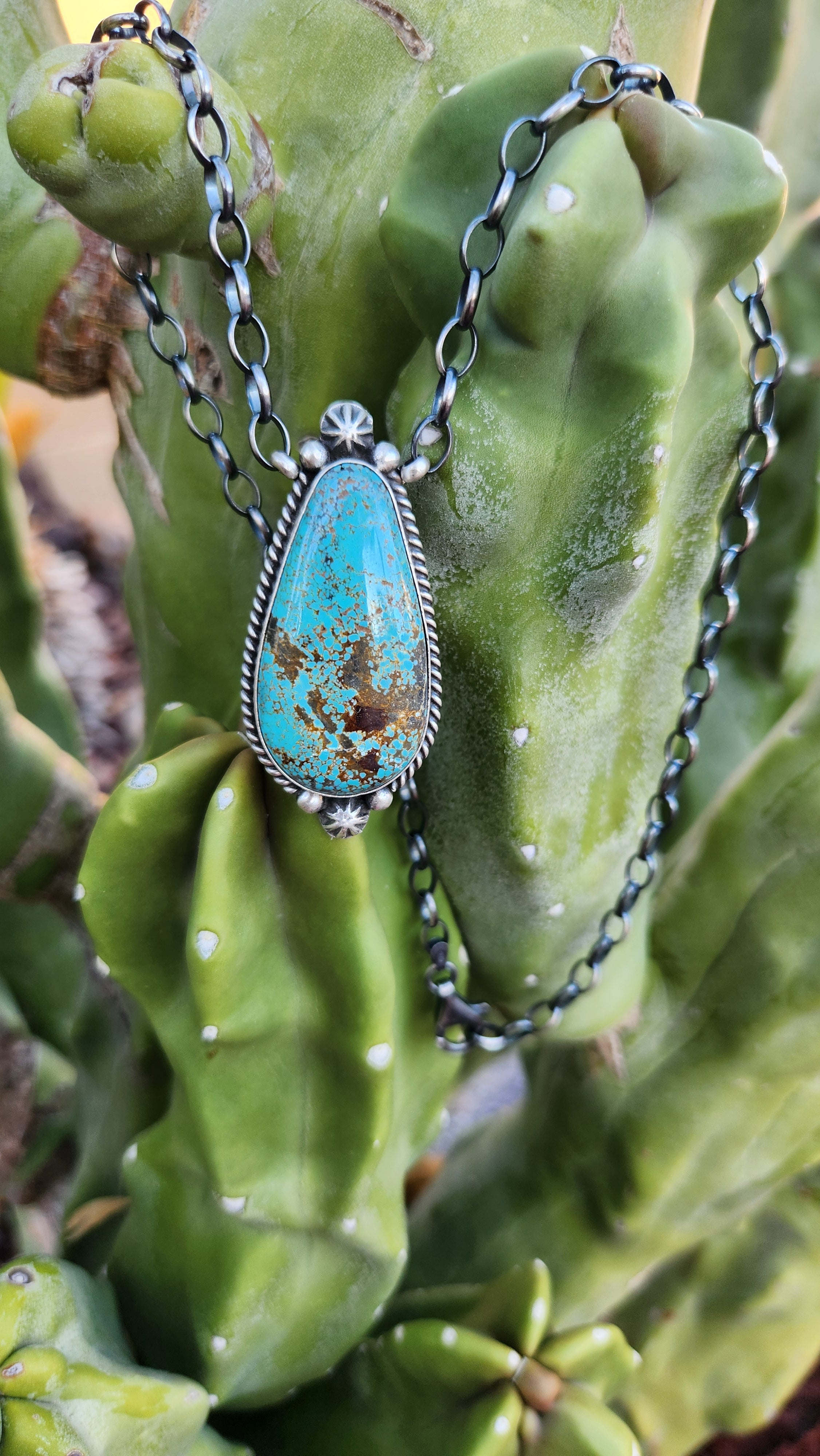 Navajo Handmade #8 Turquoise Necklace