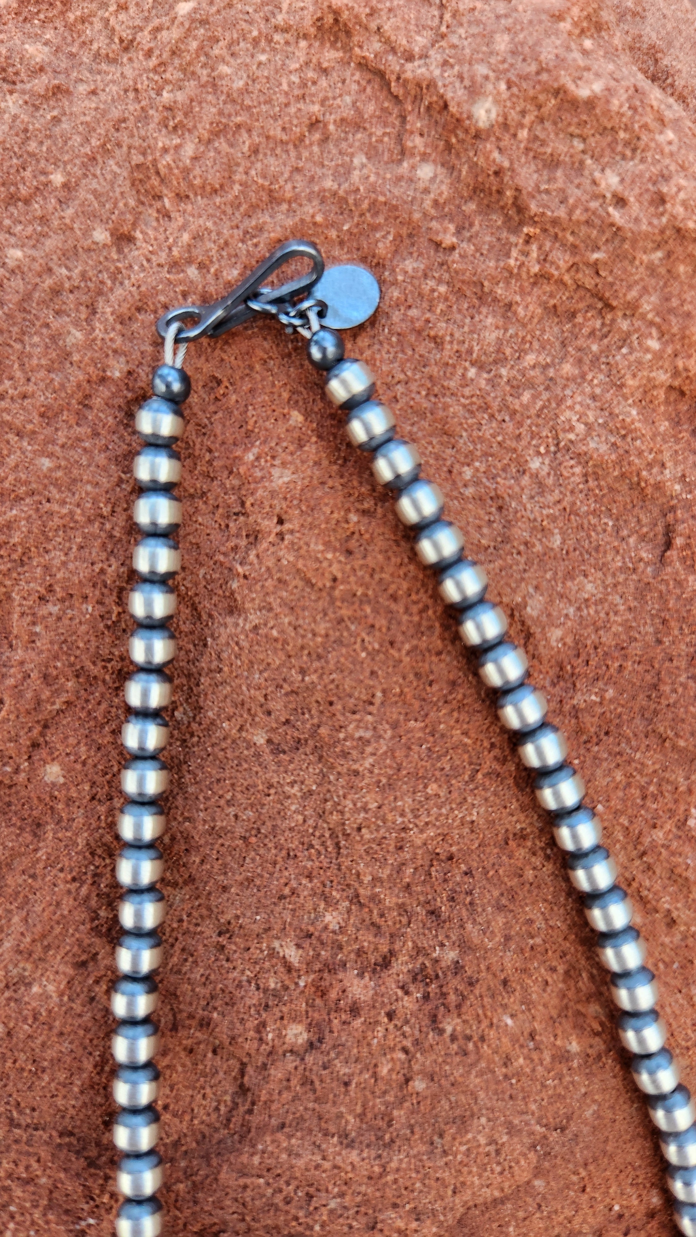 Native American Sterling Bumble Bee Jasper Necklace