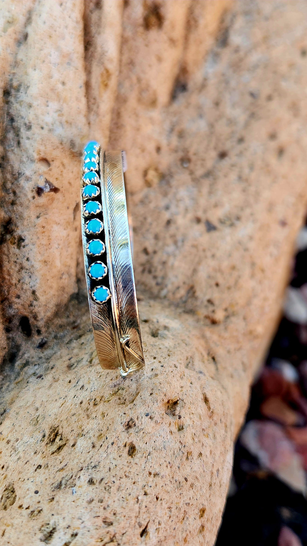 Chester Charley Sterling Kingman Turquoise cuff