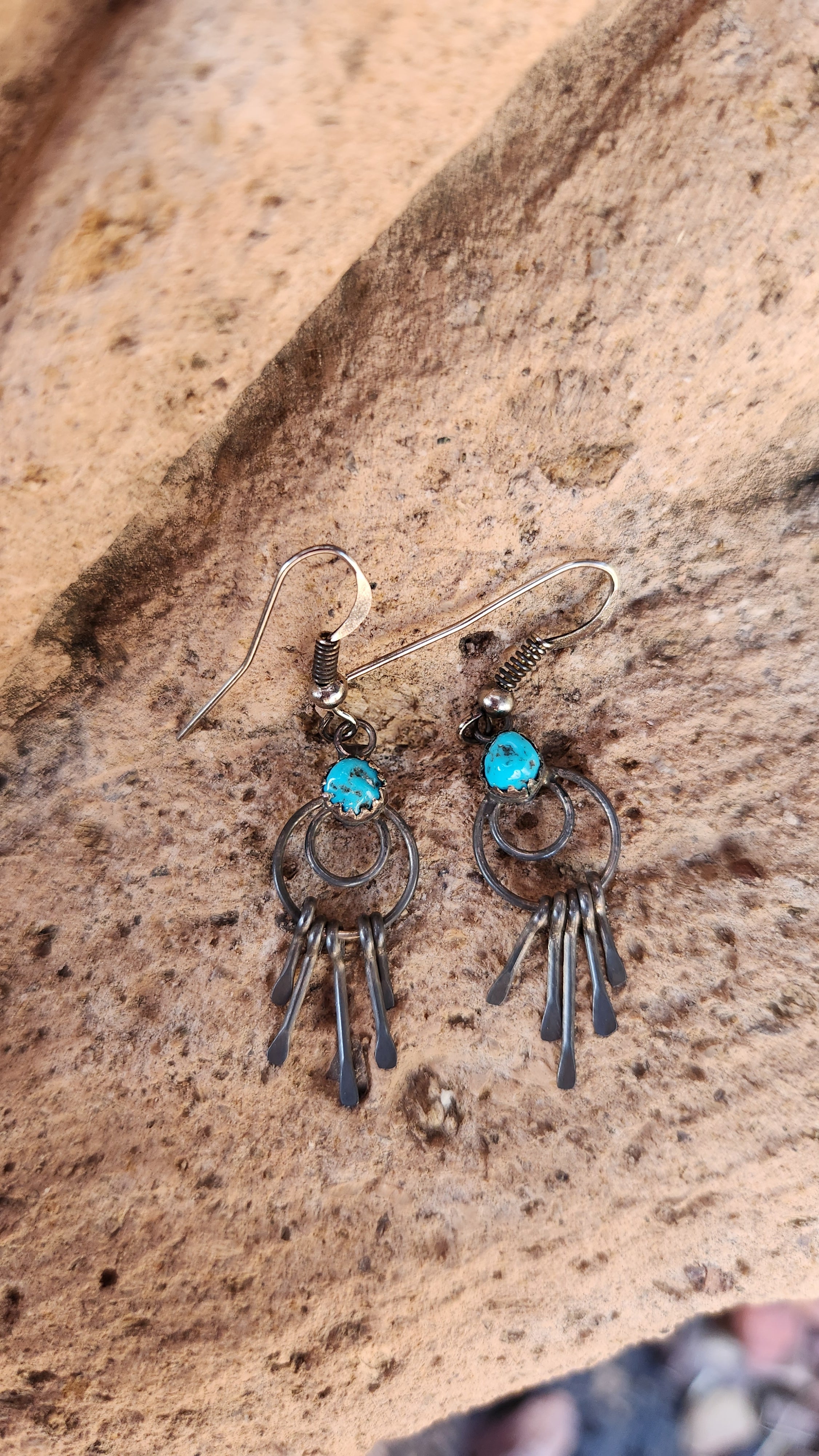 Cornella Yazzie Handmade Turquoise Earrings