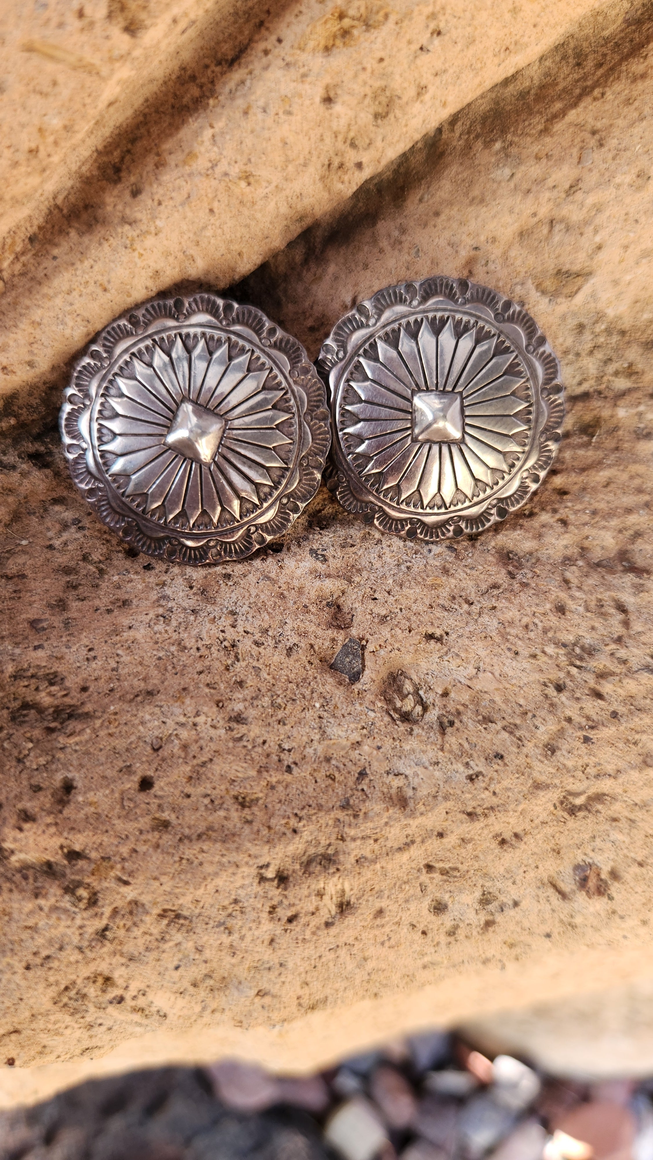 Genuine Handmade Concho Earrings