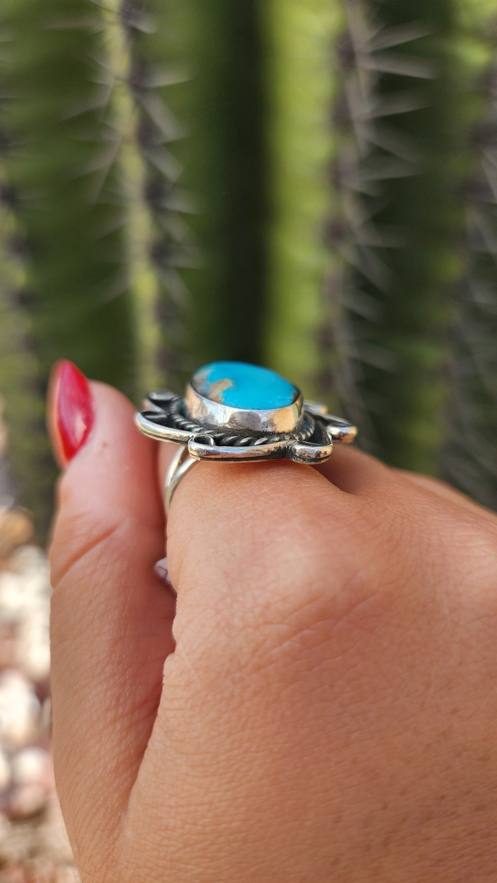 Beautiful Handmade Turquoise Ring Sz. 6.5