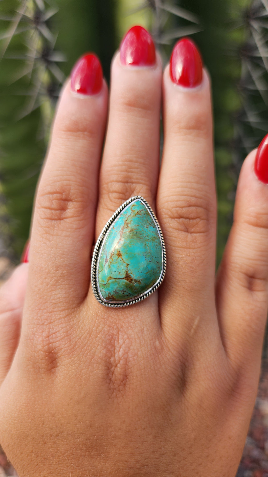 Beautiful Arizon Turquoise Ring Sz.8