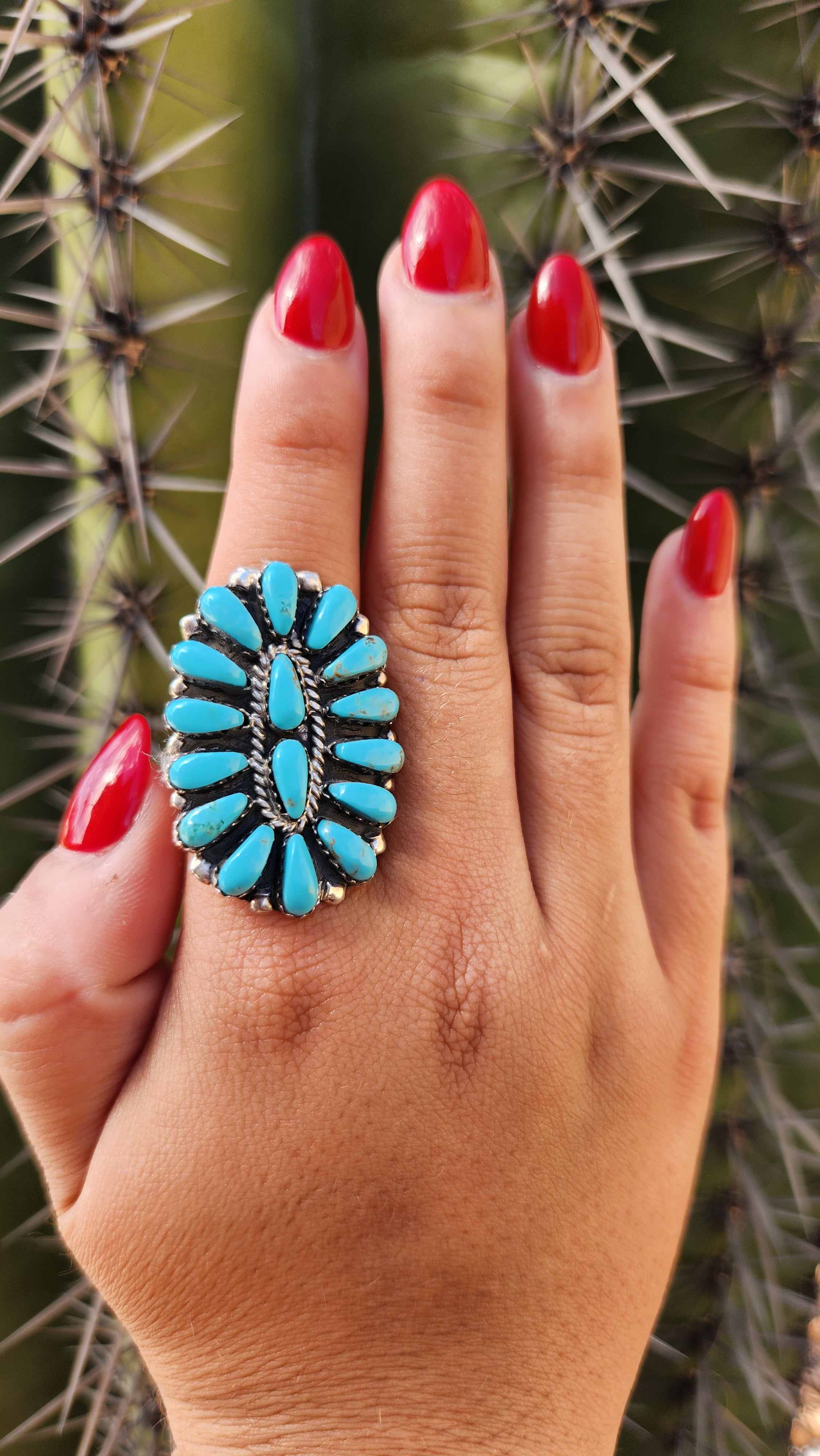 Juliana William Navajo Cluster Ring Sz. 8