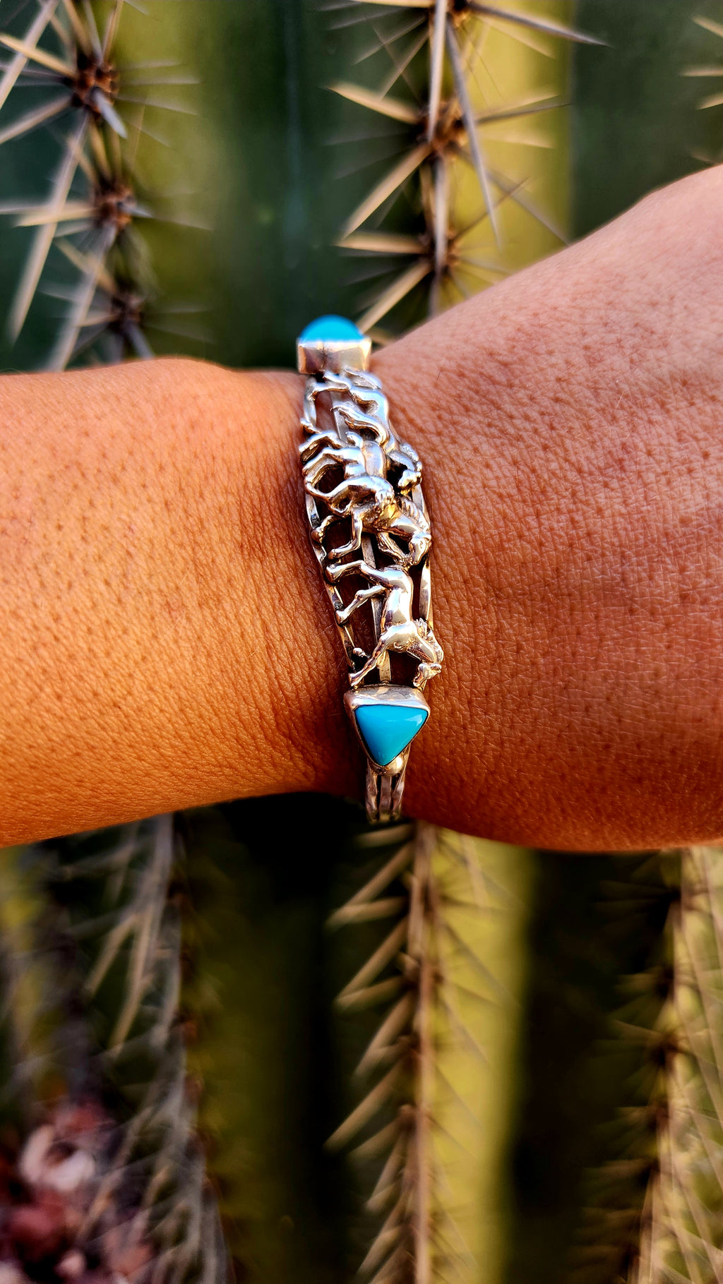 Genuine Handmade Native Horse design cuff