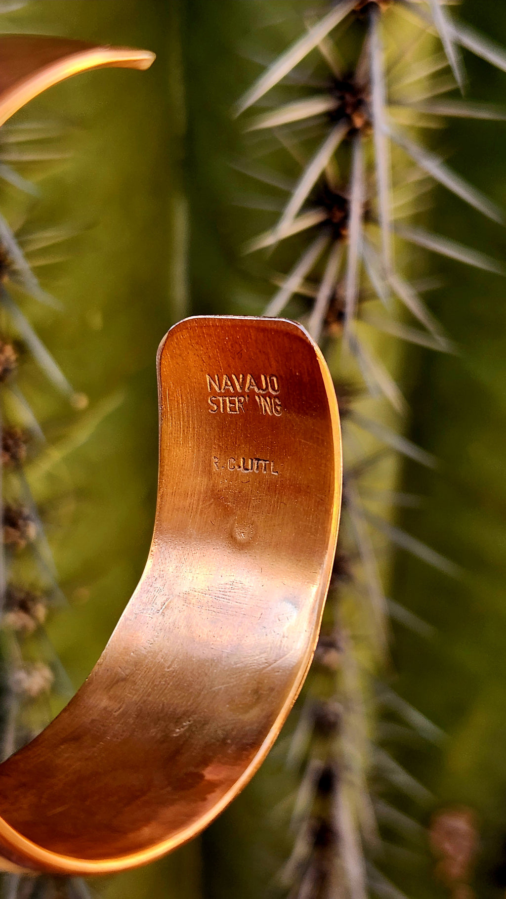 Navajo Handmade Copper/Sterling Silver Native Cuff