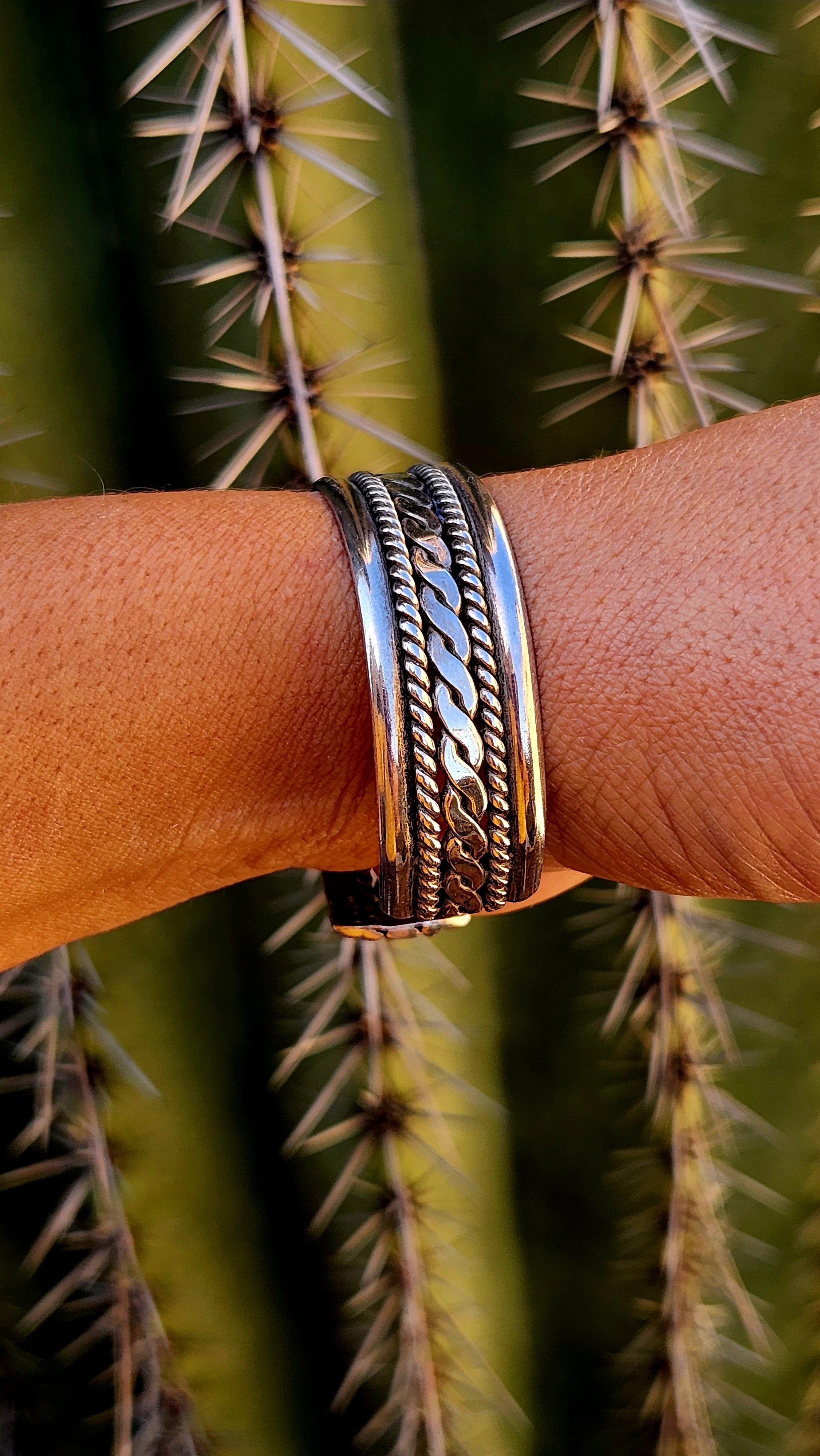 Beautiful Handmade Mexico Sterling Silver Cuff