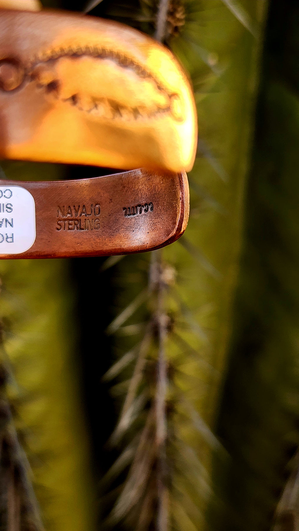 Navajo Handmade Copper Sterling Silver Cuff