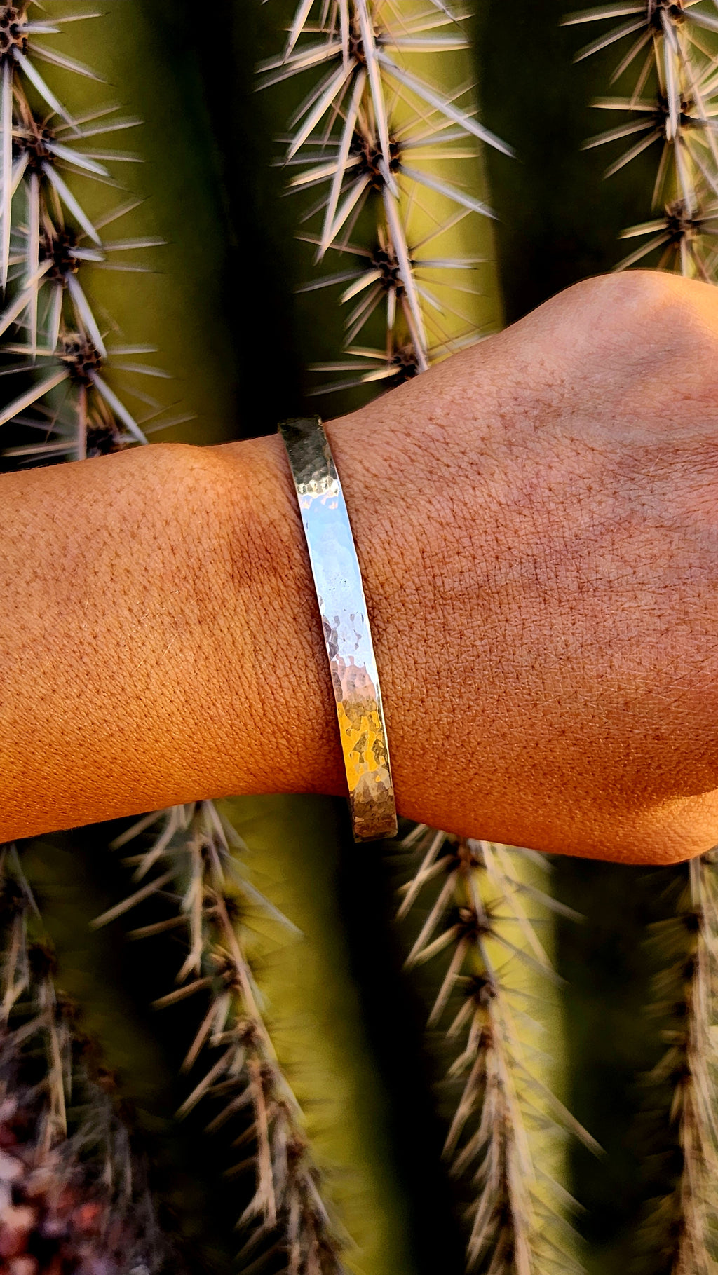 Genuine Handmade Hammered Cuff Bracelet