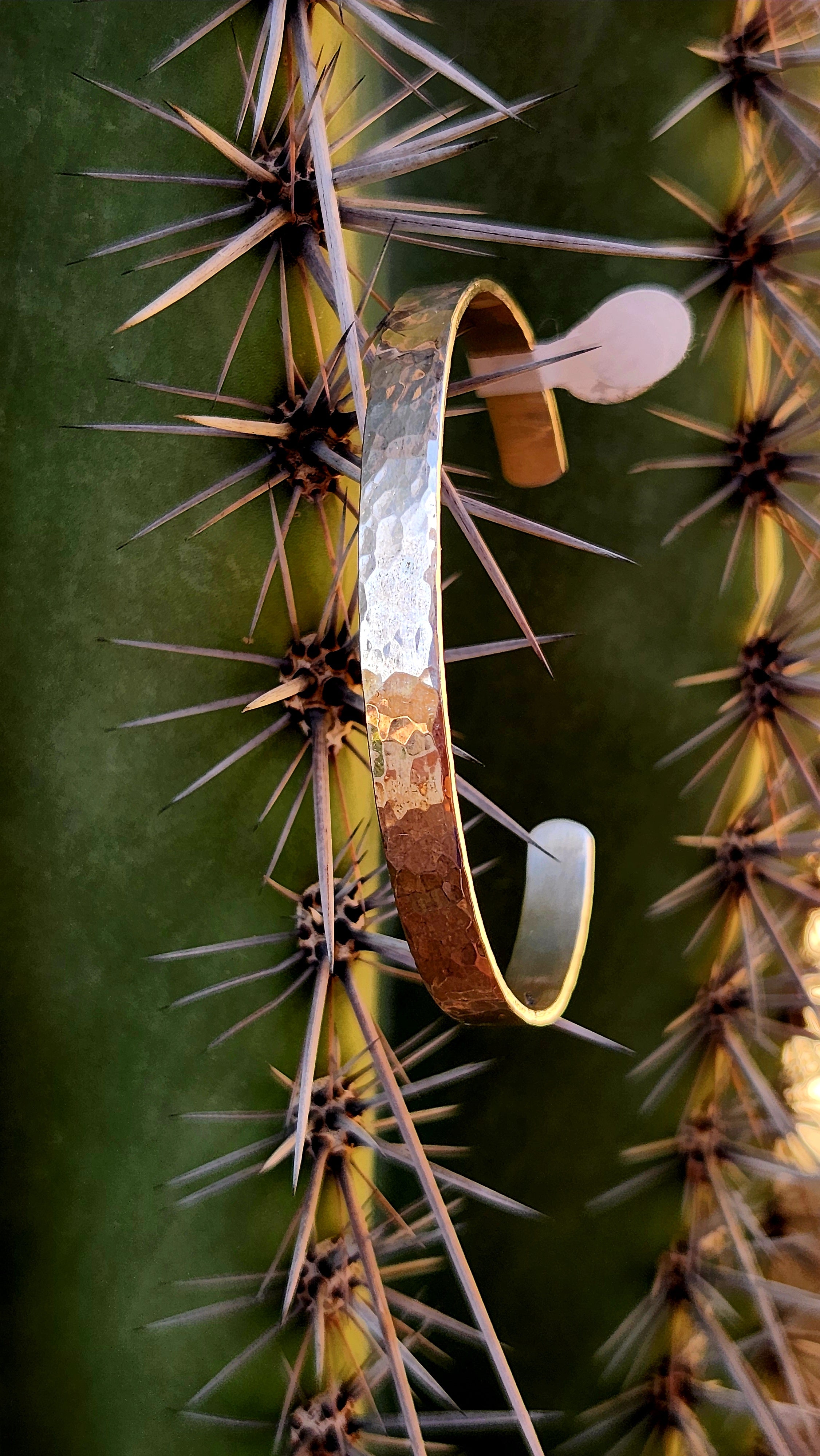 Genuine Handmade Hammered Cuff Bracelet