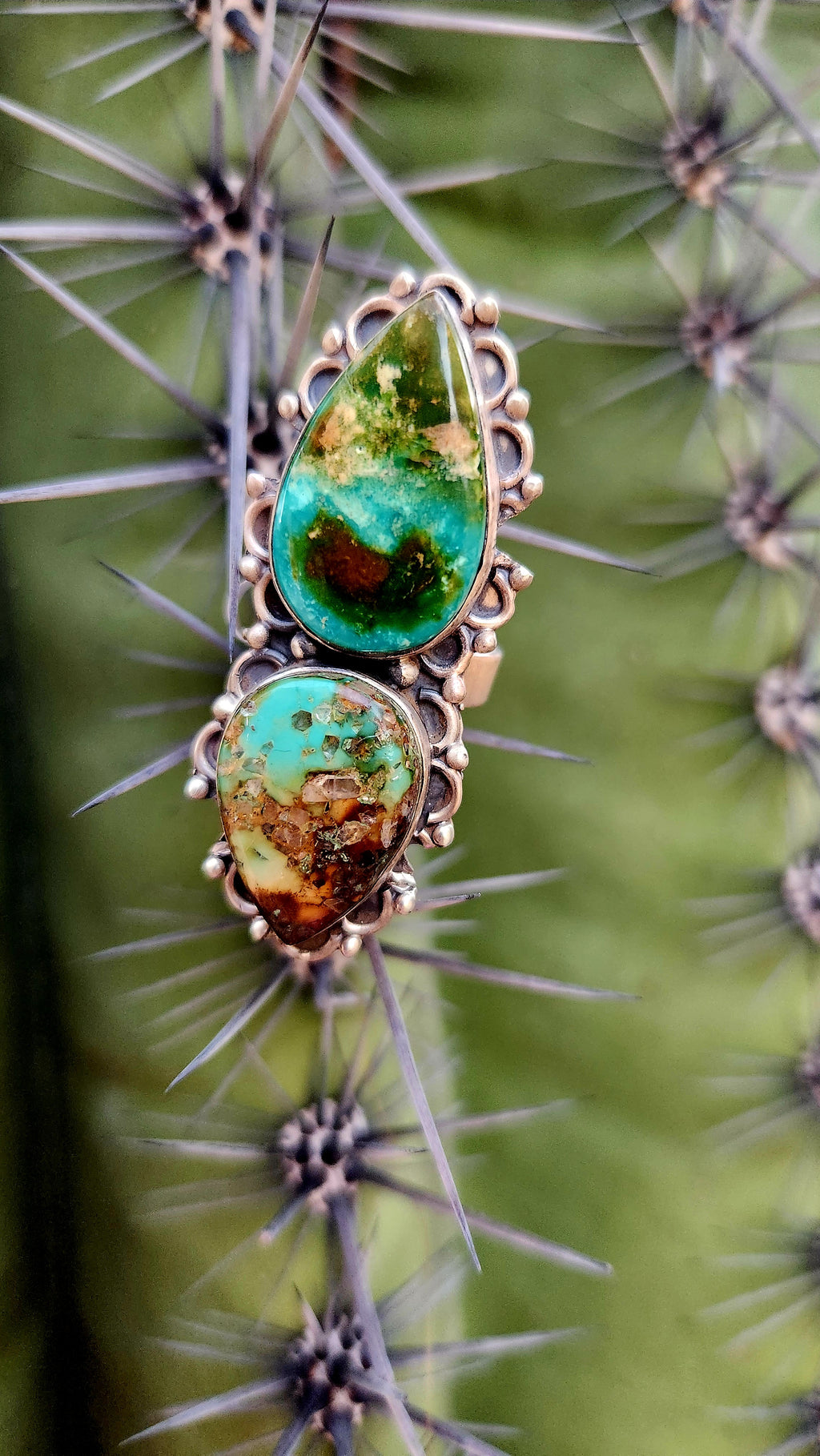 Adjustable Turquoise Sterling Silver Ring