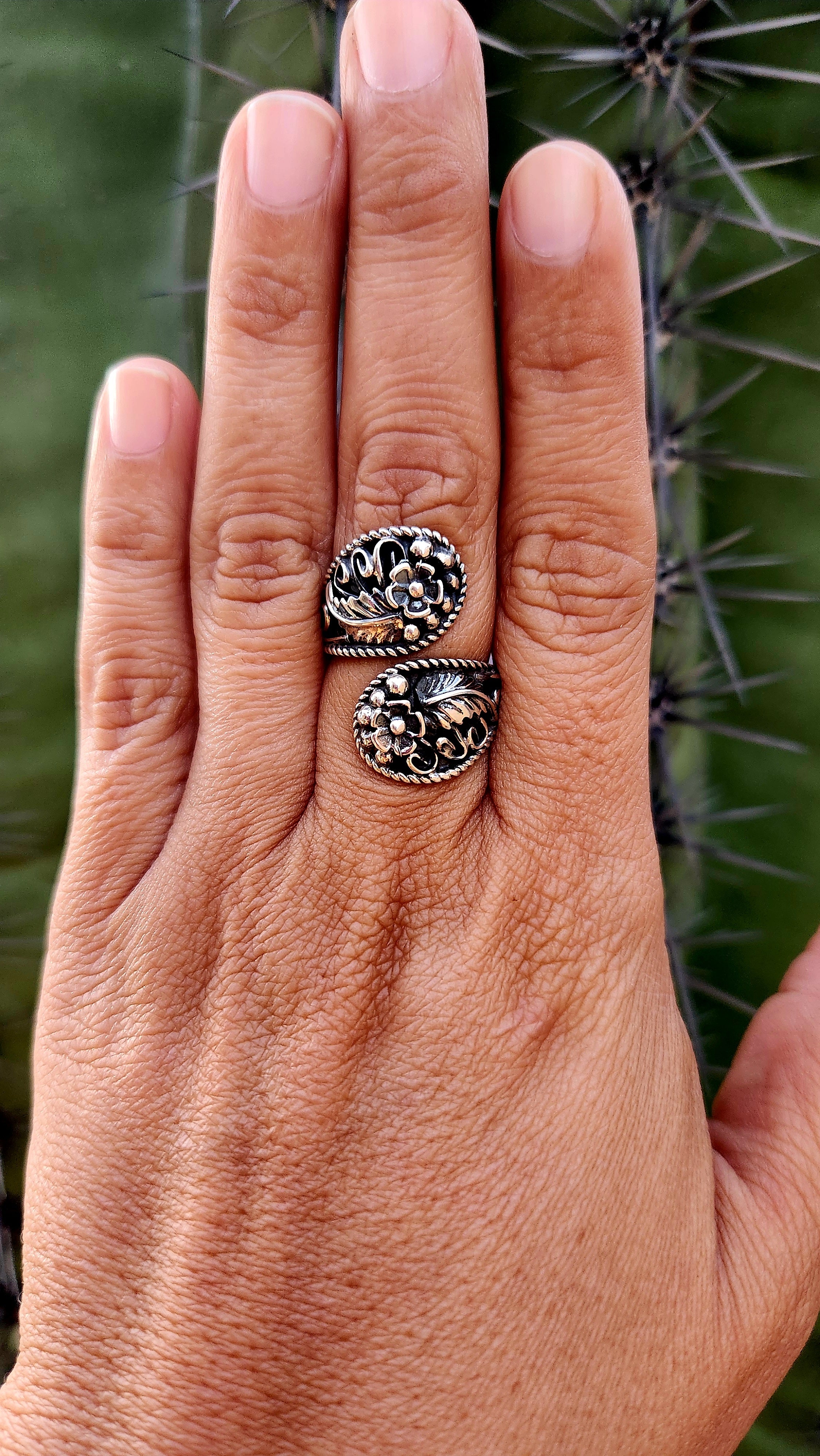 Navajo Handmade Sterling Silver Adjustable Ring