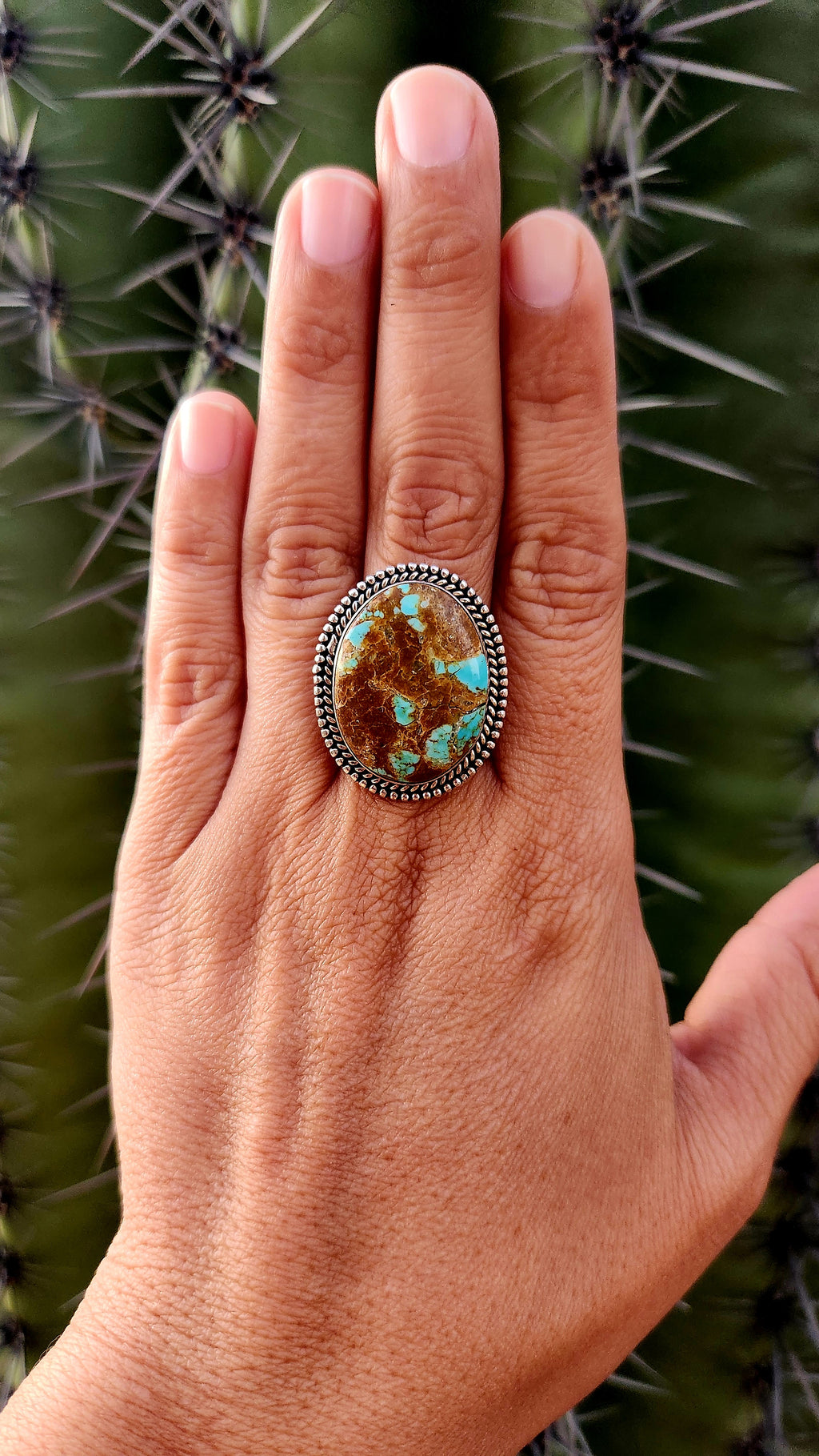Mine # 8 Turquoise Adjustable Ring