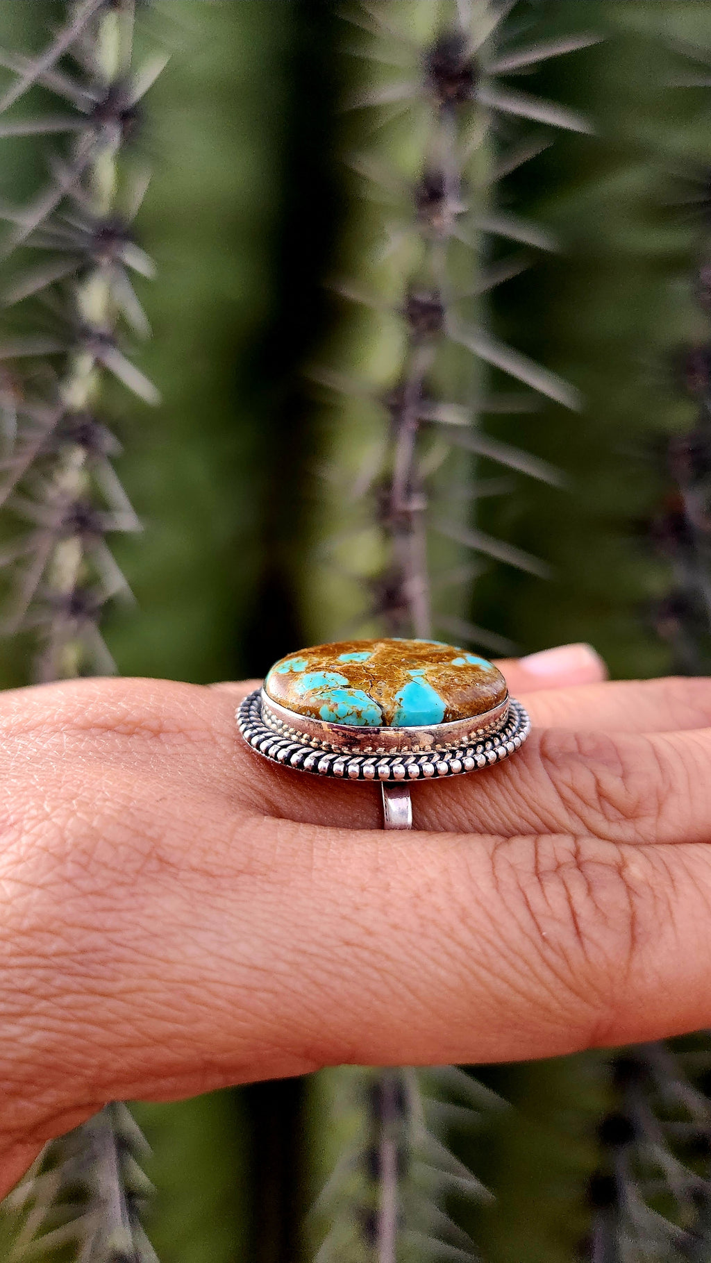 Mine # 8 Turquoise Adjustable Ring