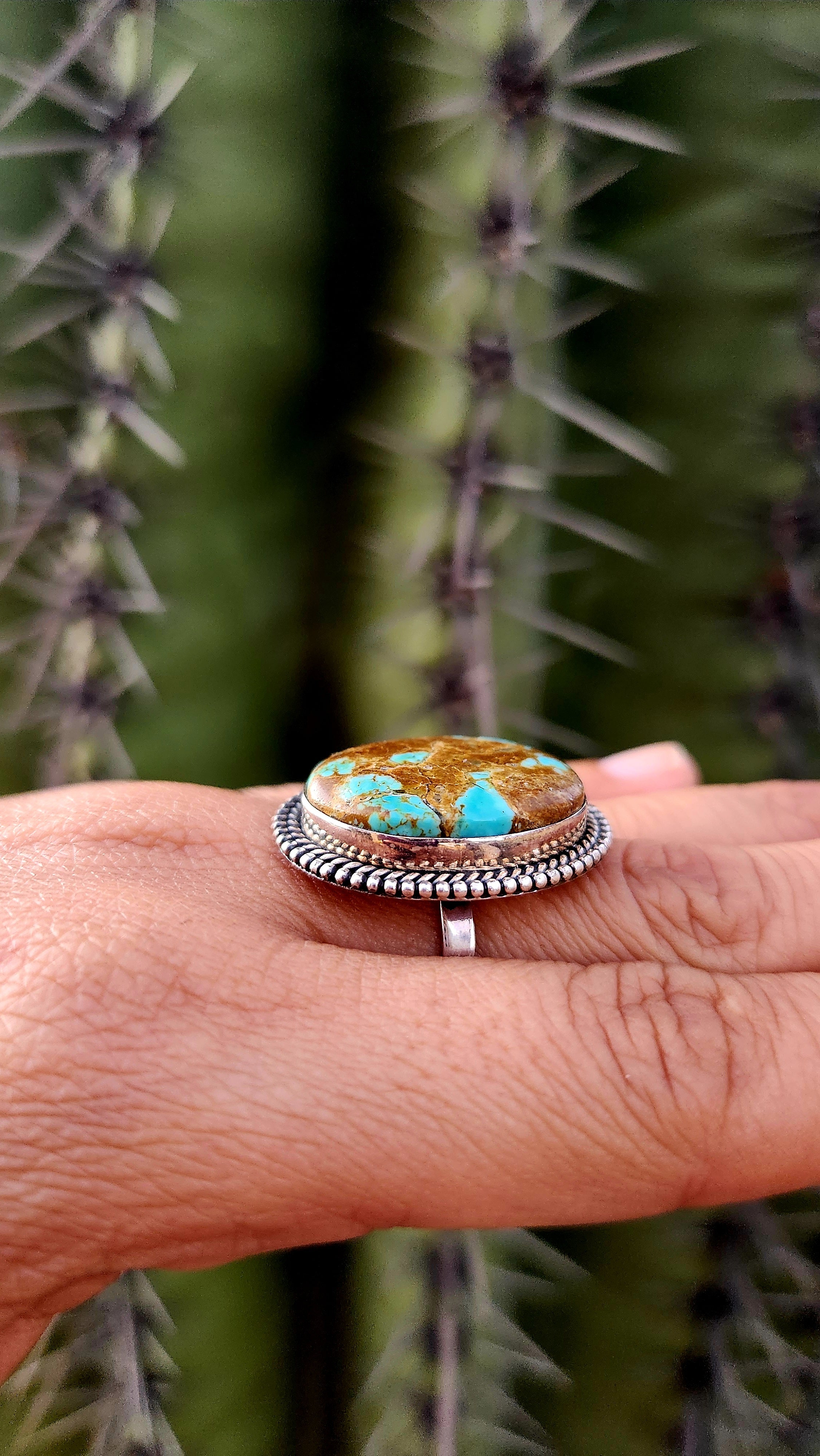 Mine # 8 Turquoise Adjustable Ring