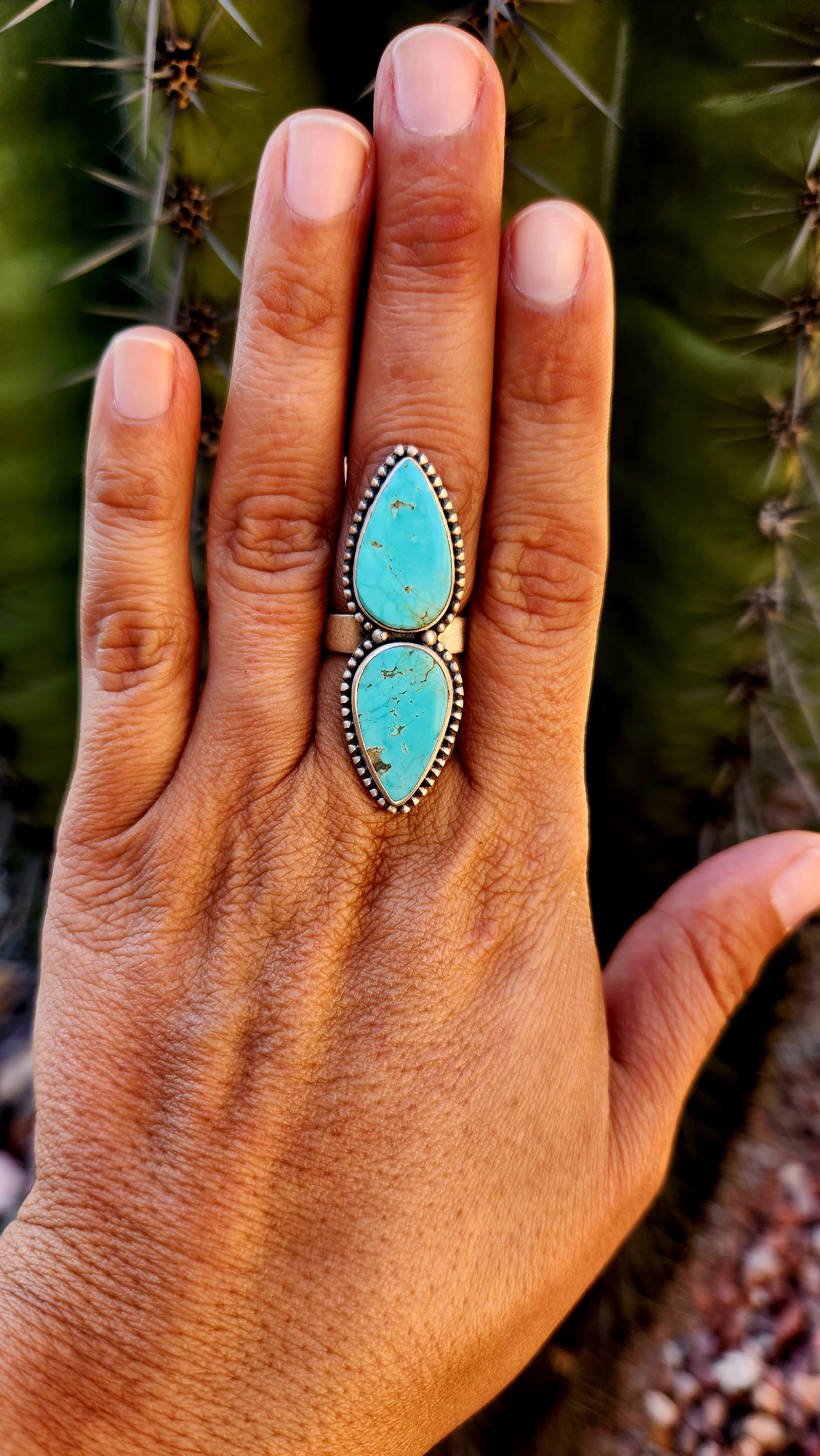Royston Turquoise Adjustable Ring