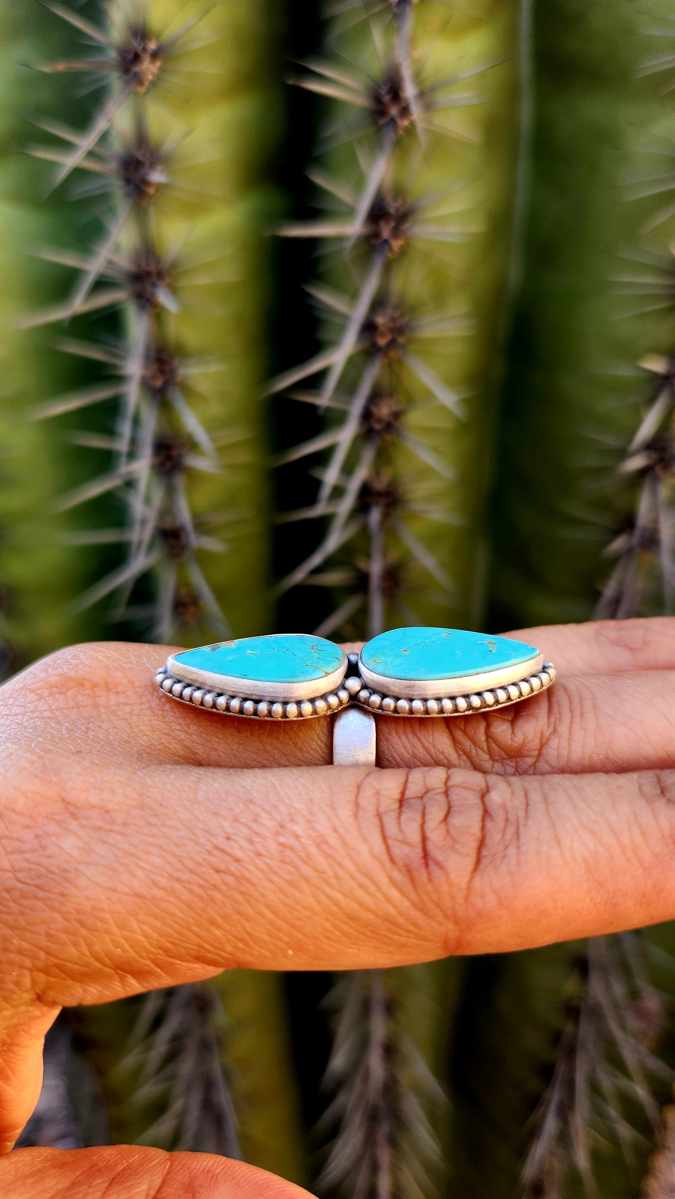 Royston Turquoise Adjustable Ring
