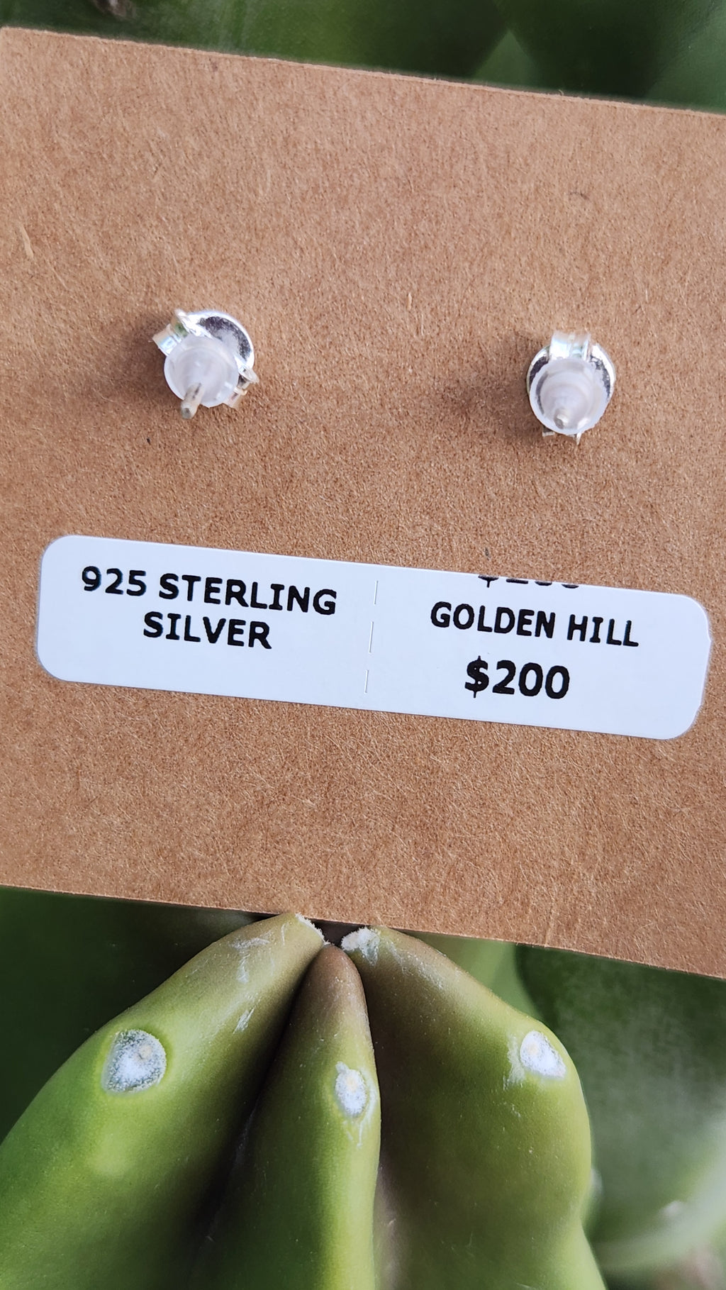 Genuine Golden Hills Turquoise Squash Blossom Earrings