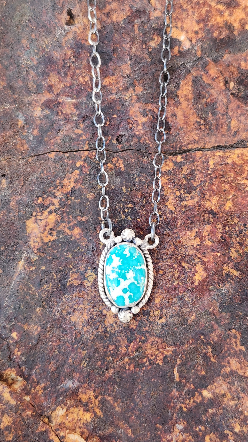Genuine Handmade White Water Turquoise Necklace