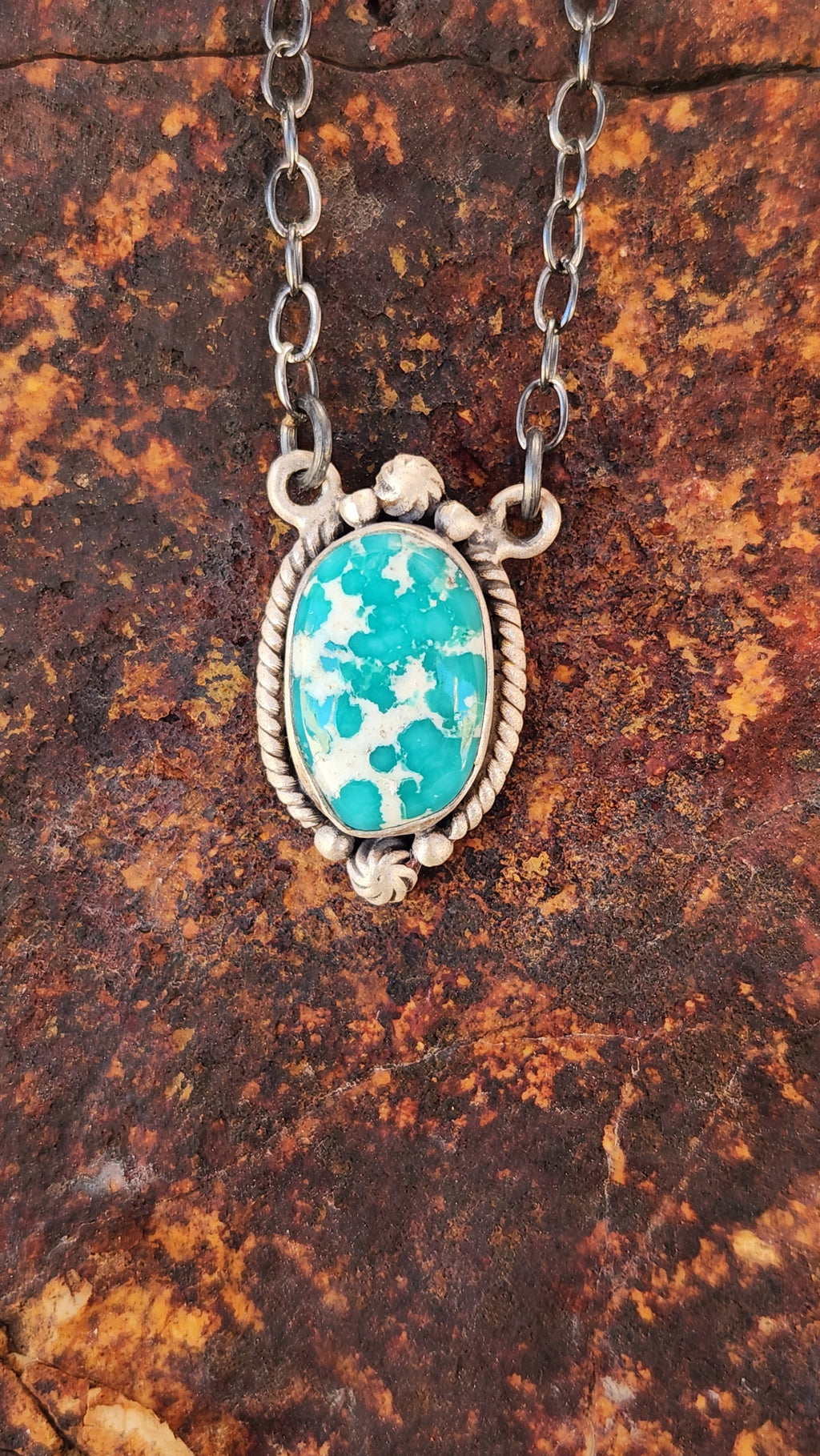 Genuine Handmade White Water Turquoise Necklace