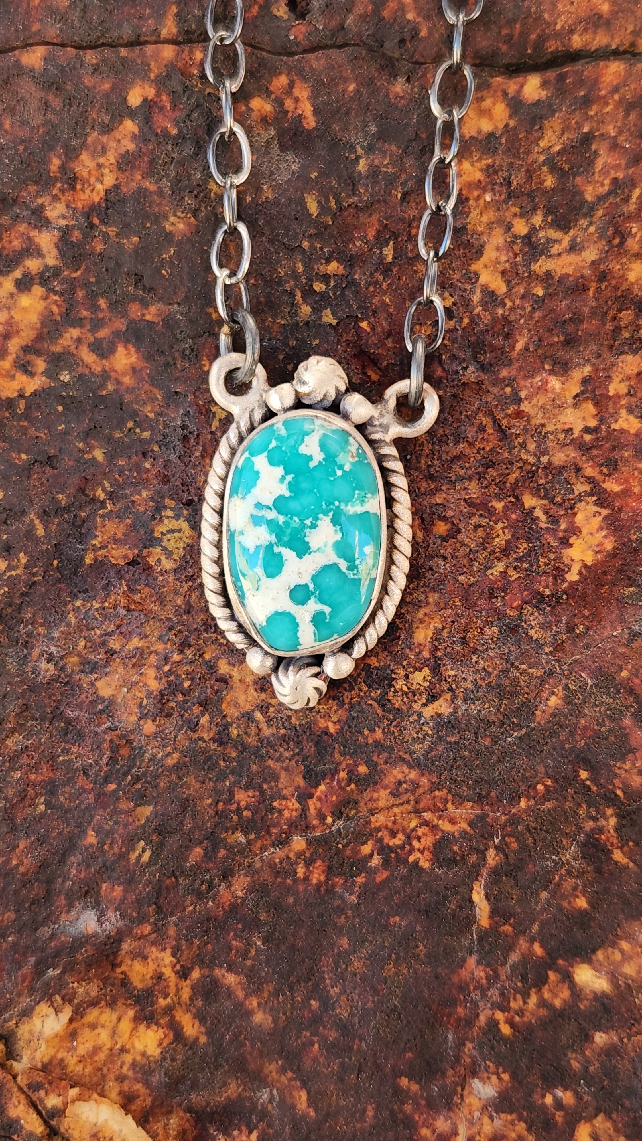 Genuine Handmade White Water Turquoise Necklace