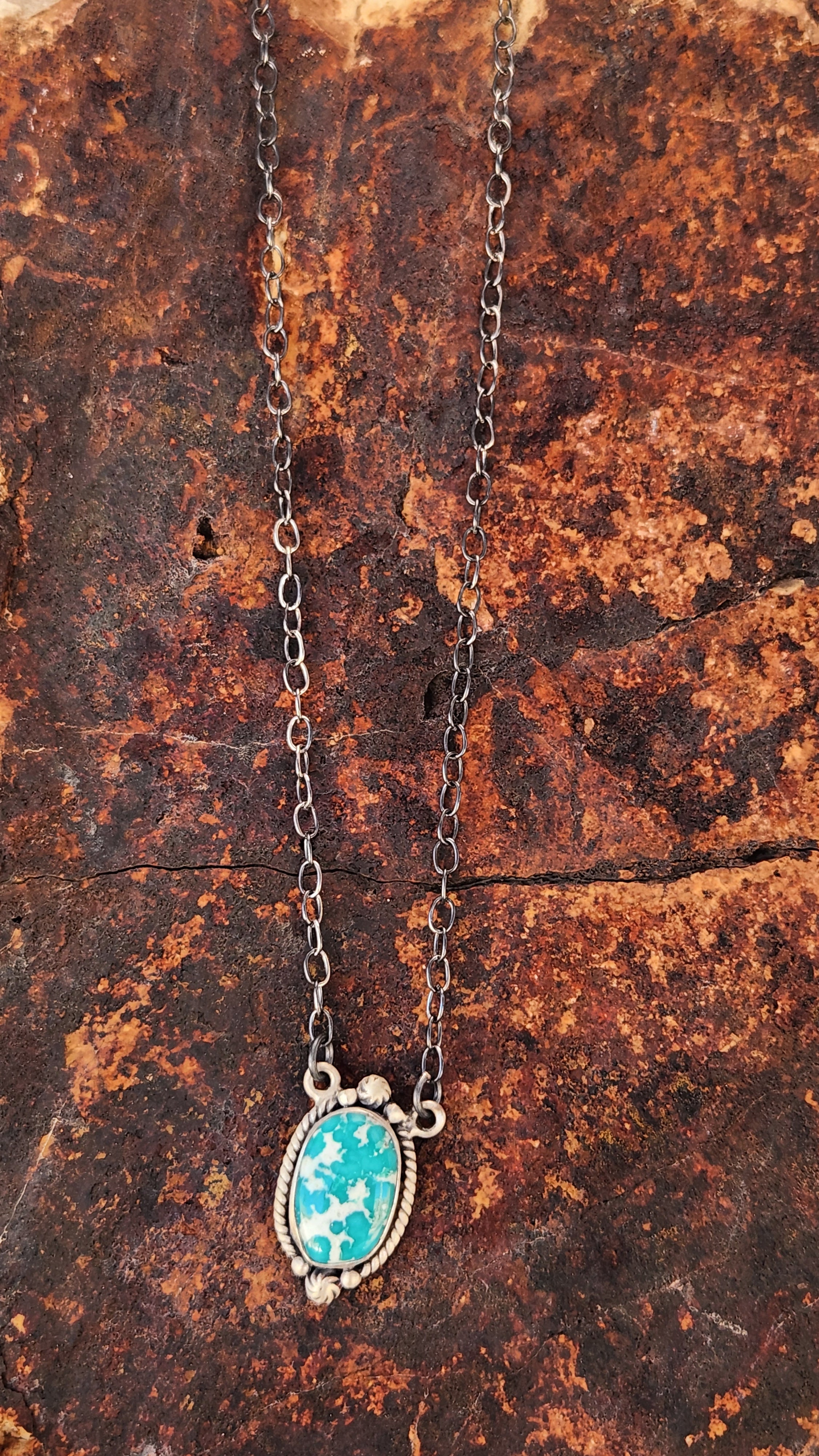 Genuine Handmade White Water Turquoise Necklace