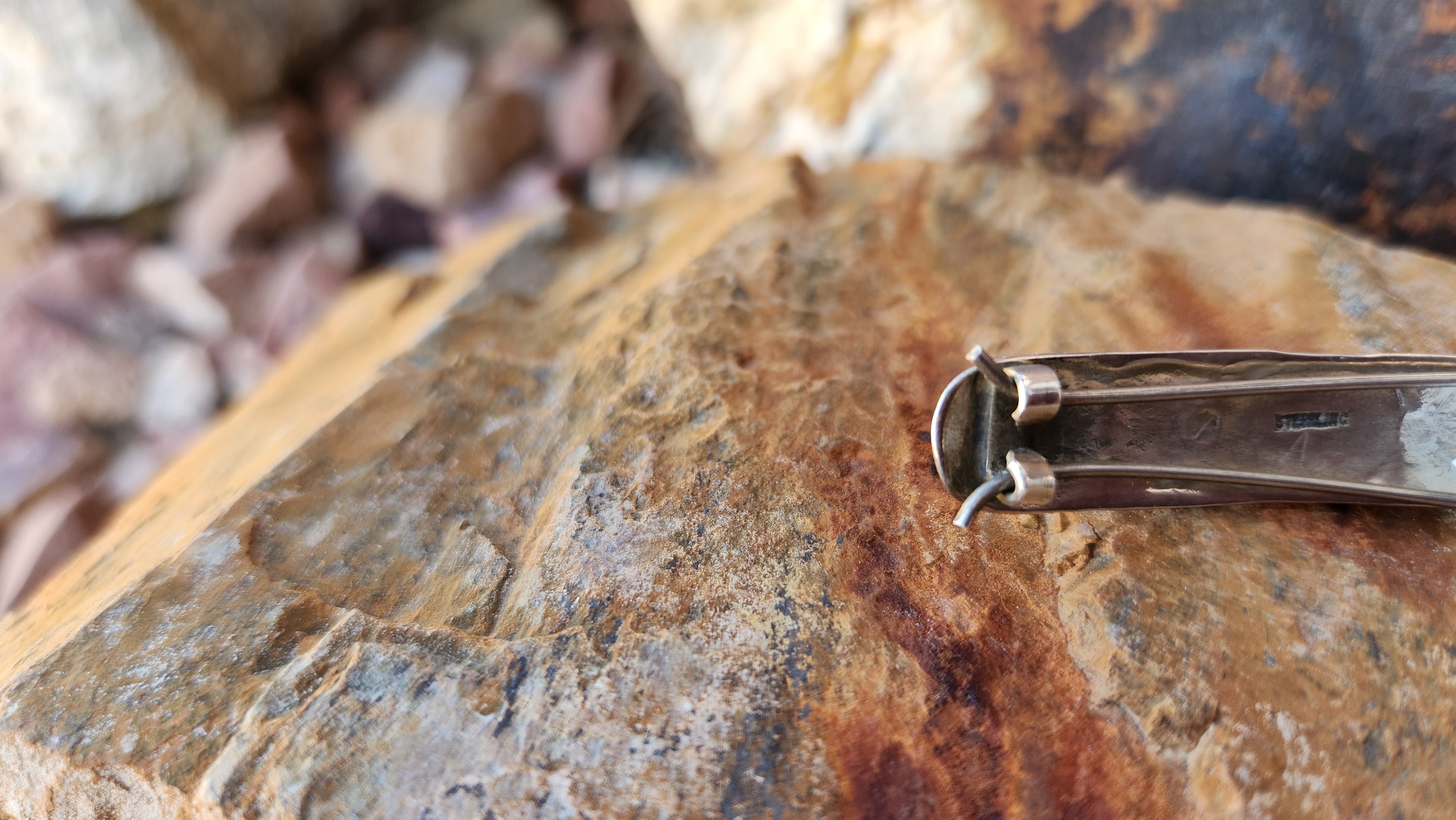 Native Sterling Silver Turquoise Hair Barrette