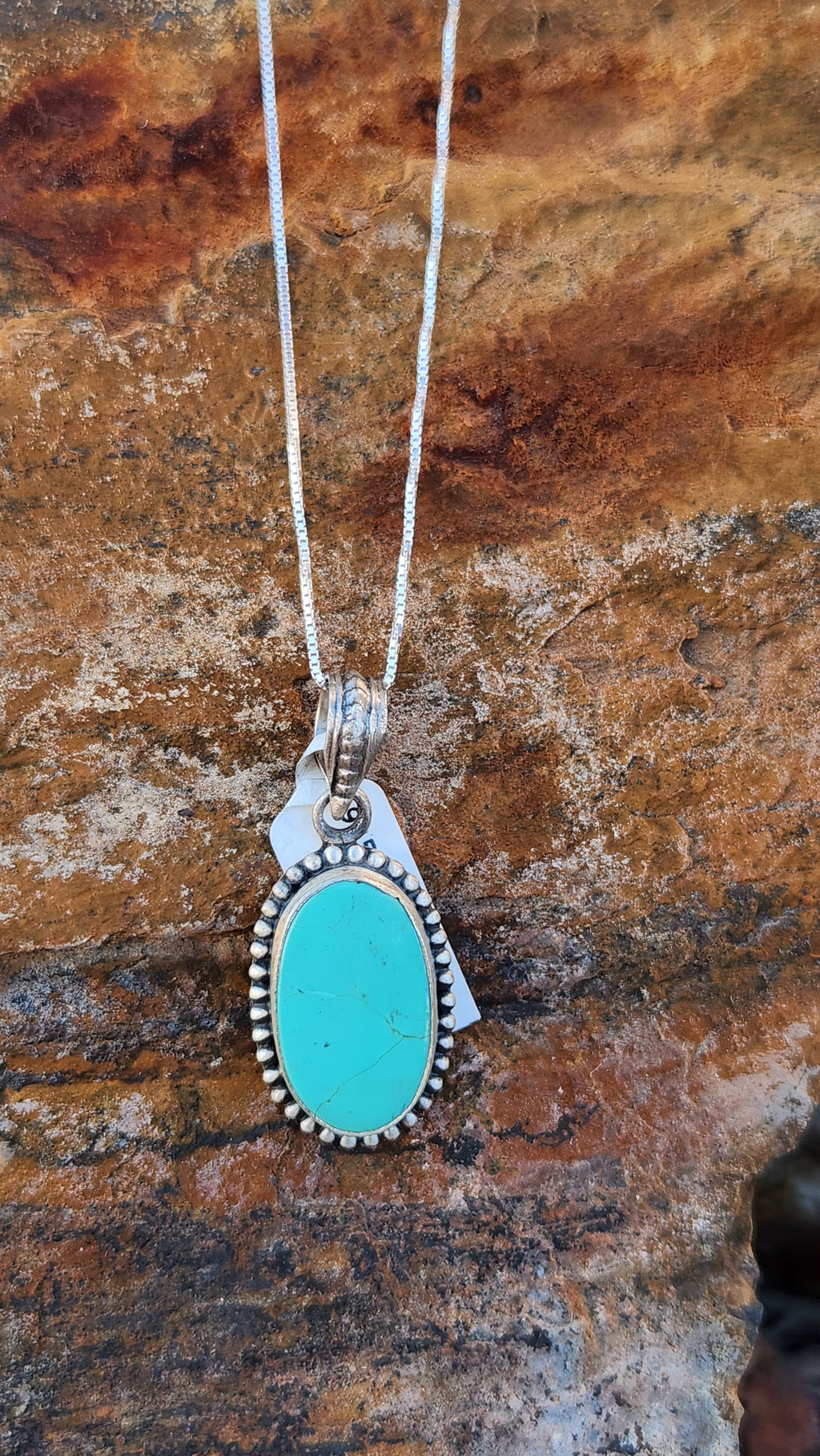 Kingman Turquoise Pendant Necklace