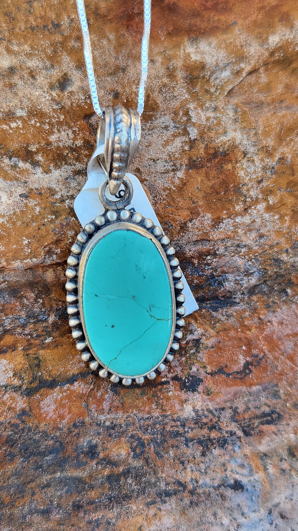Kingman Turquoise Pendant Necklace