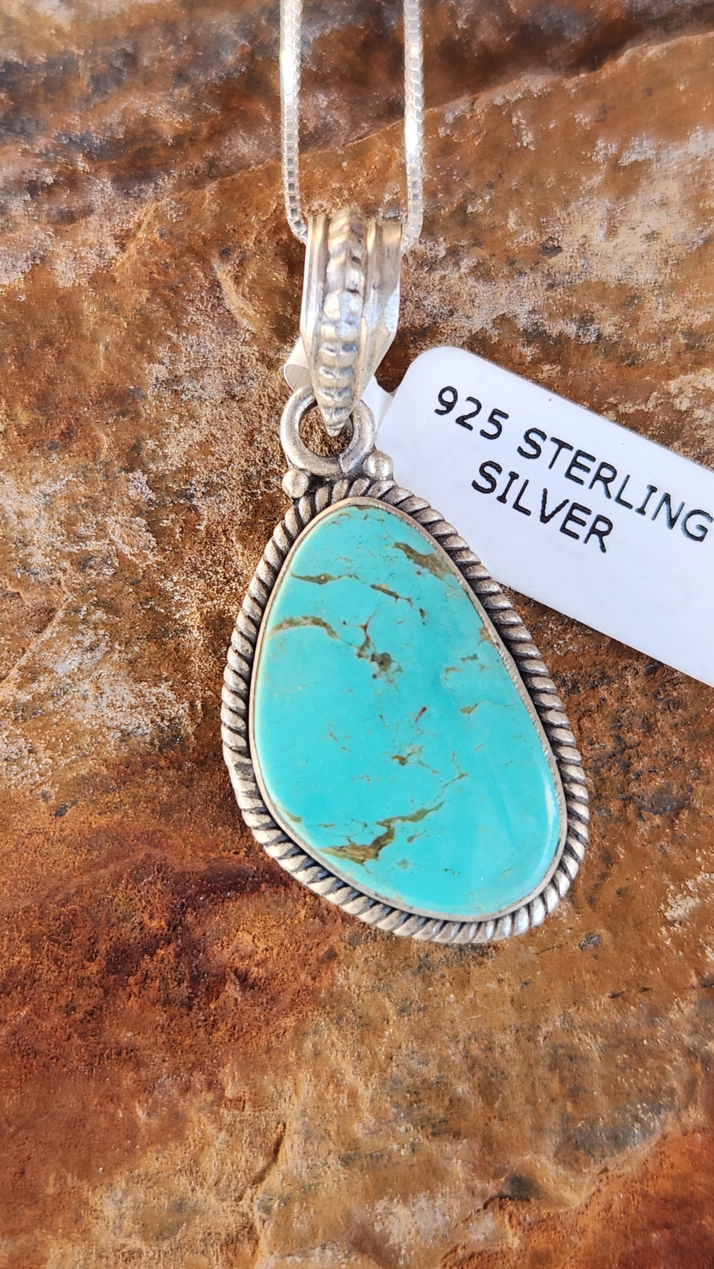 Kingman Turquoise Pendant Necklace