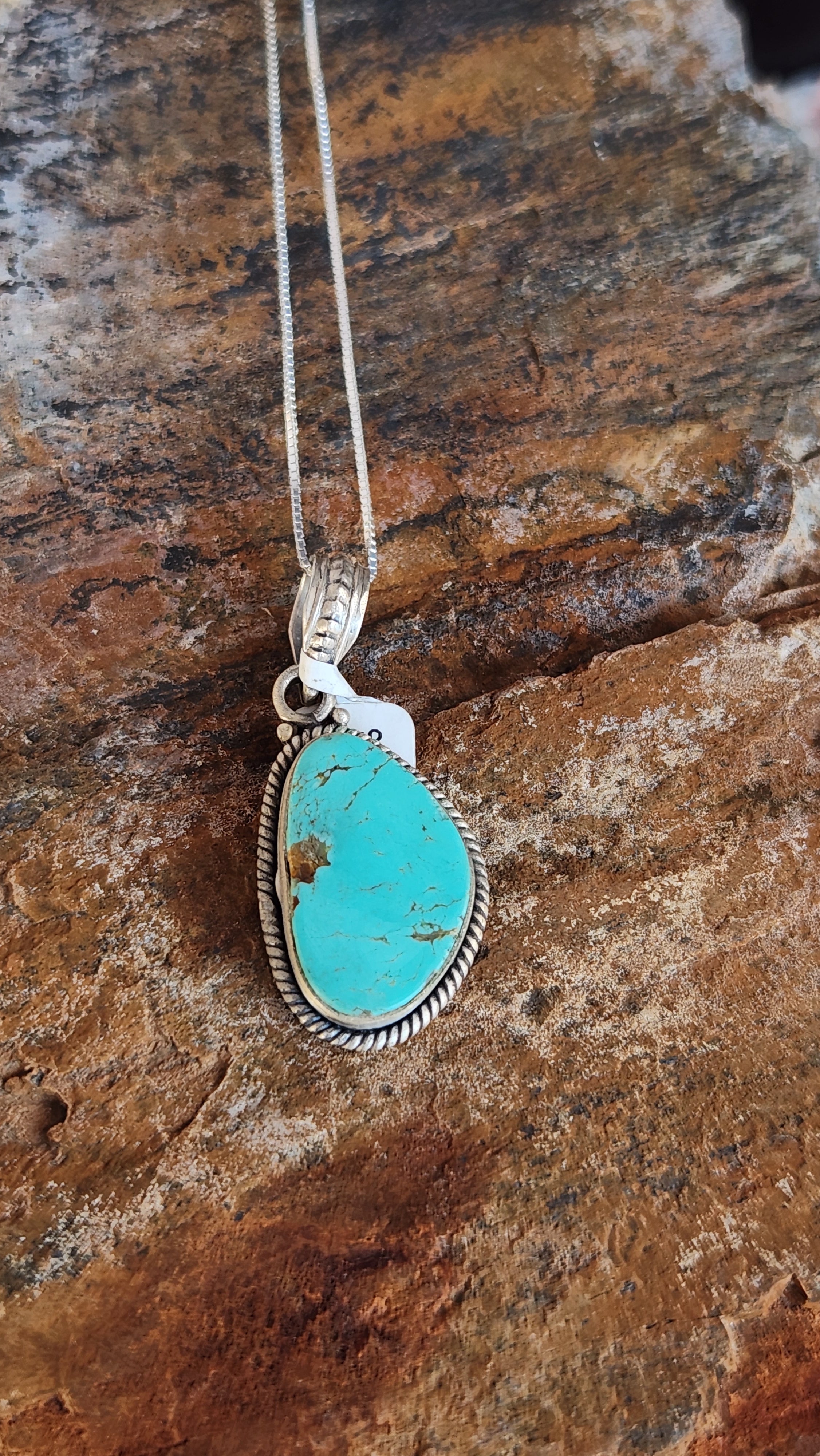 Kingman Turquoise Pendant Necklace