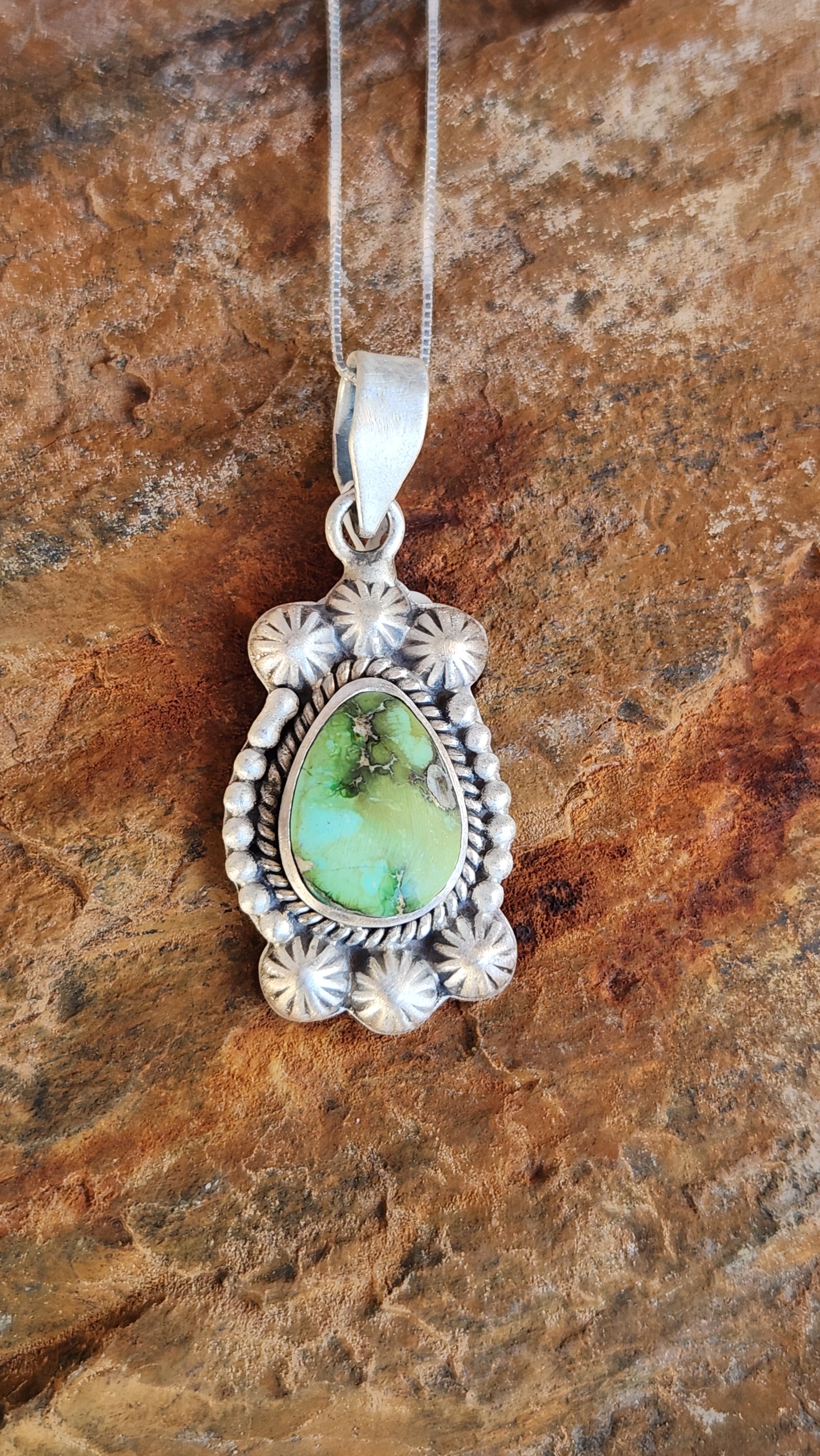 Genuine Sonoran Mountain Turquoise Pendant Necklace