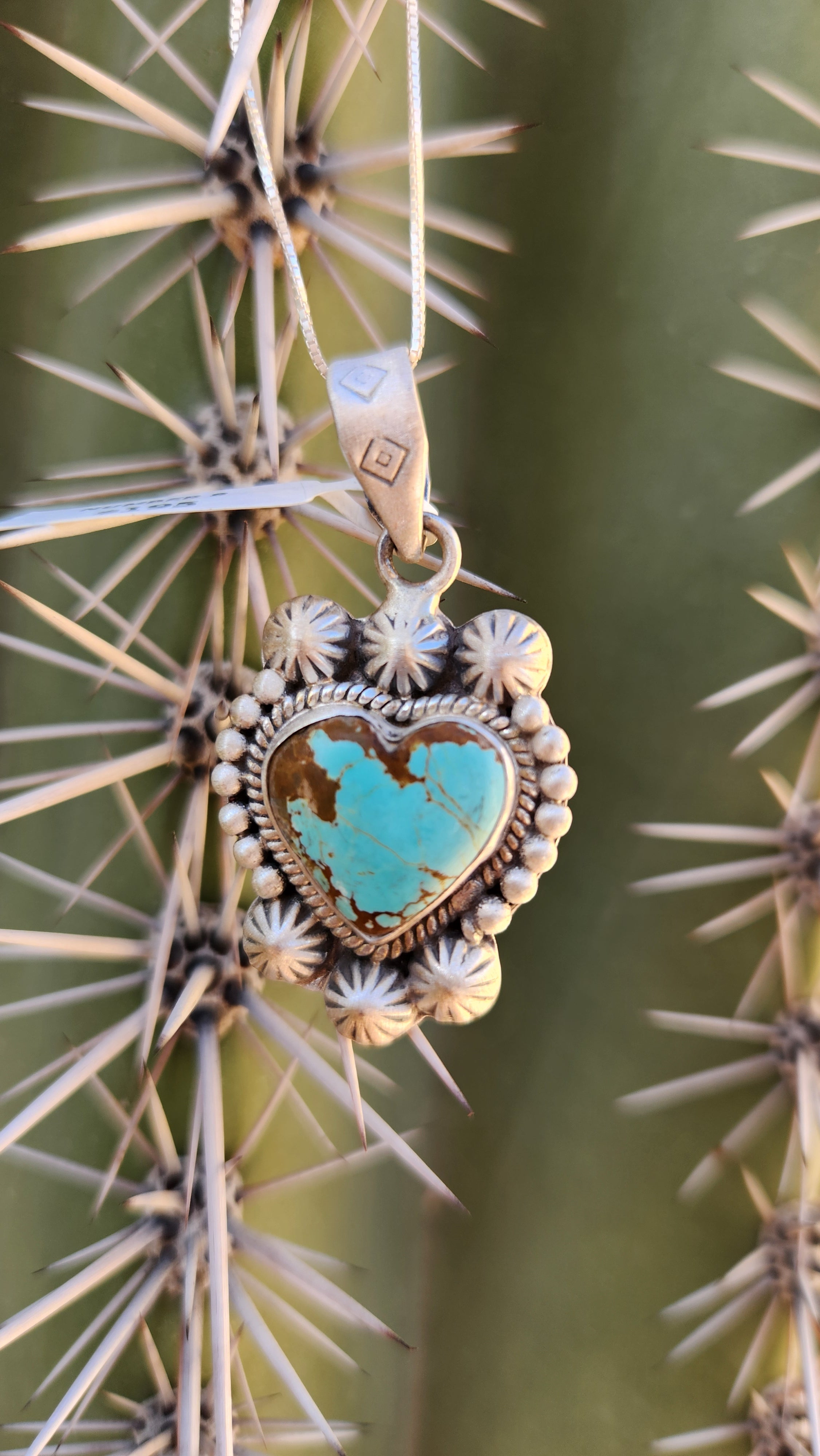 Mine # 8 Turquoise Pendant Necklace