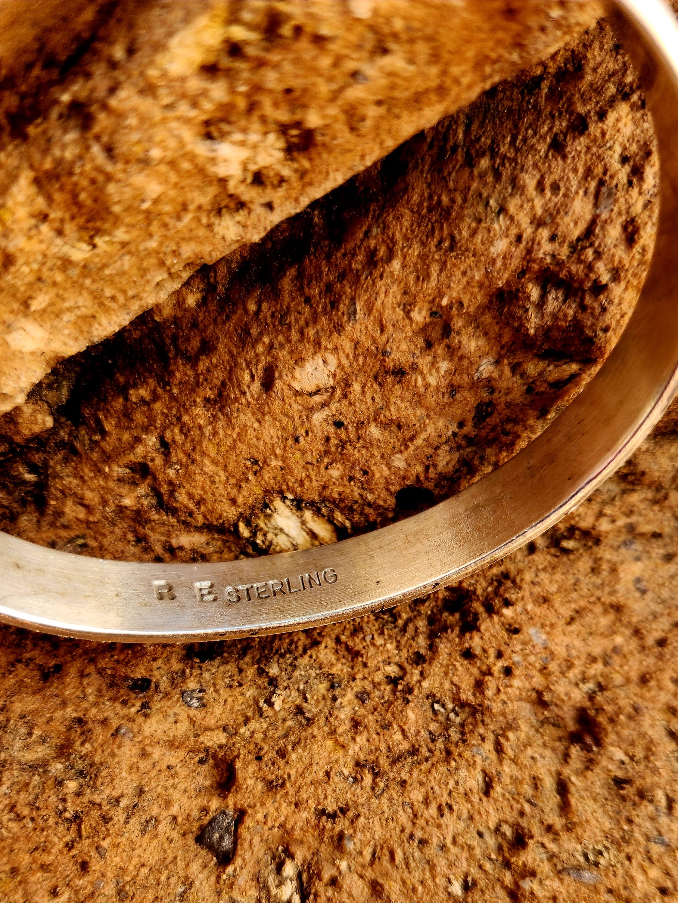 Navajo Handmade Rick Enriquez Sterling Silver Cuff