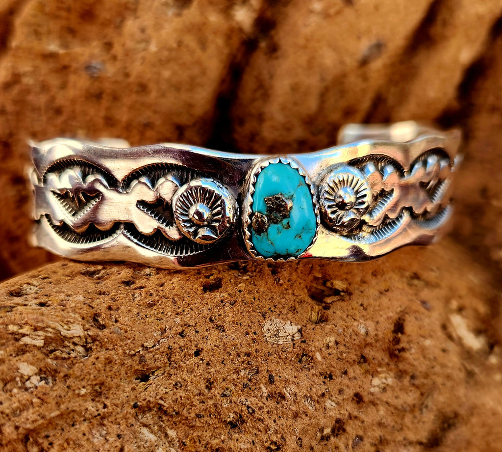 Handmade Sterling Silver Turquoise Cuff