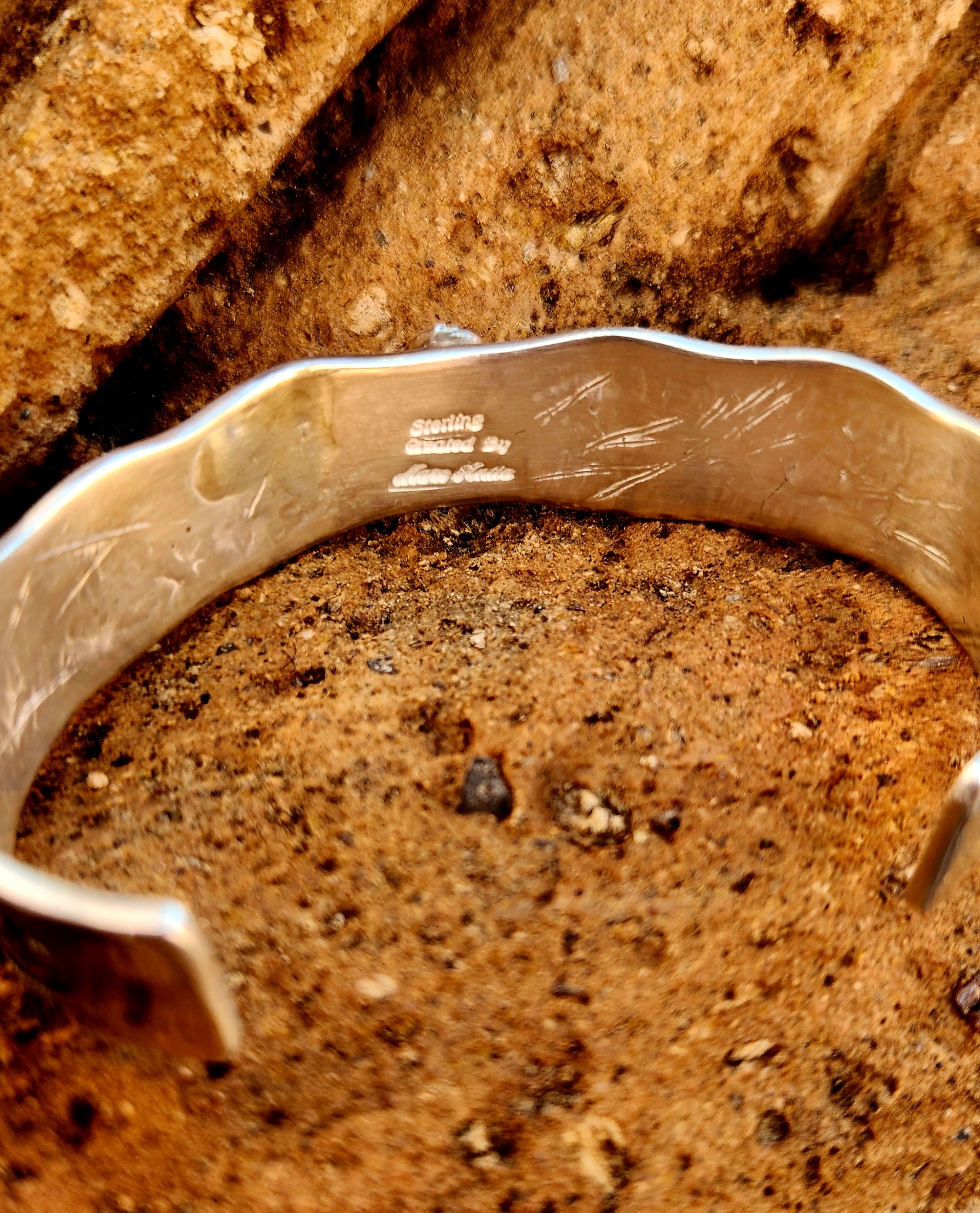 Handmade Sterling Silver Turquoise Cuff