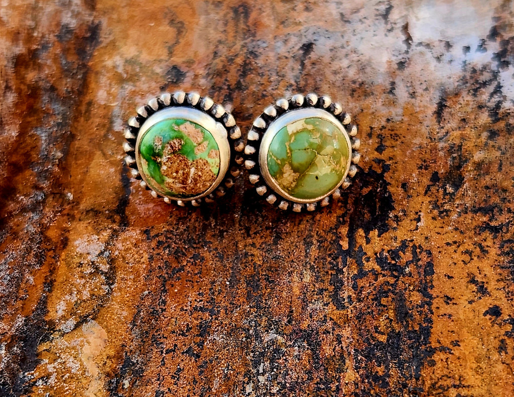 Beautiful Sonoran Mountain Turquoise Stud Earrings