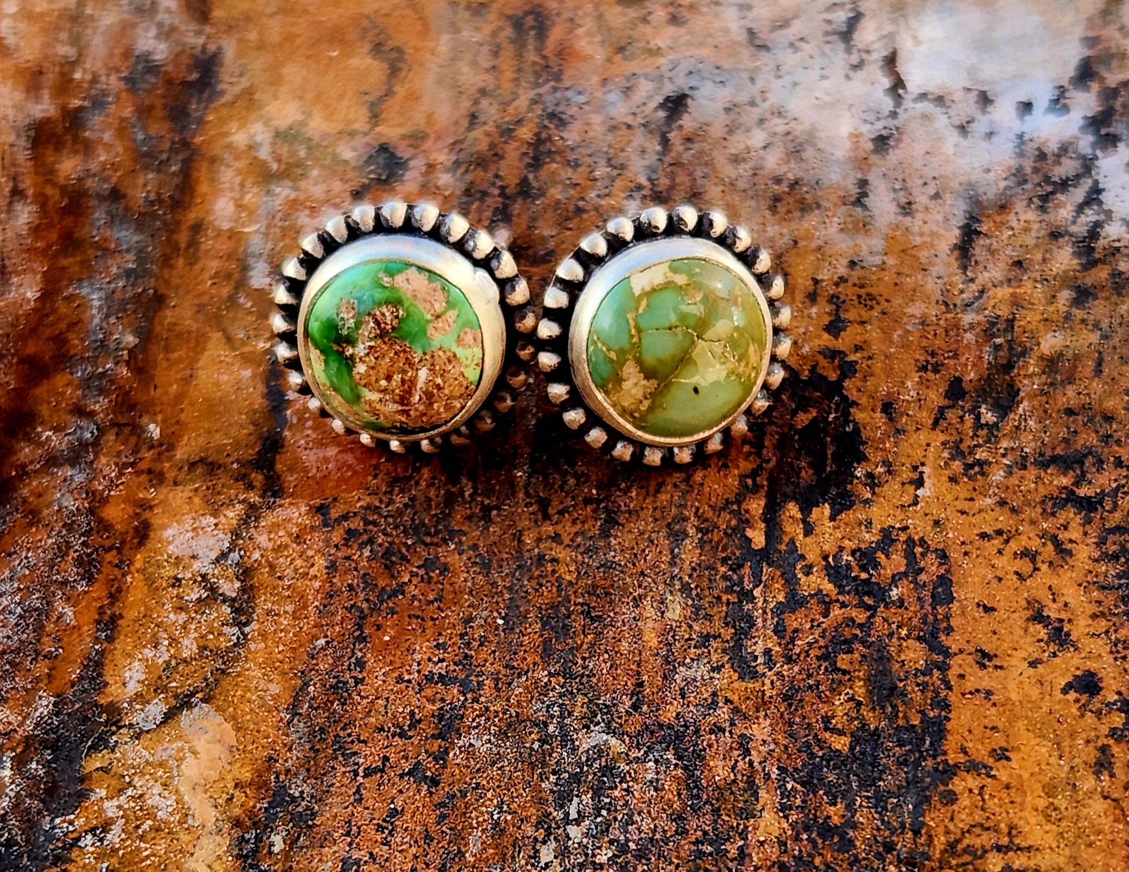 Beautiful Sonoran Mountain Turquoise Stud Earrings