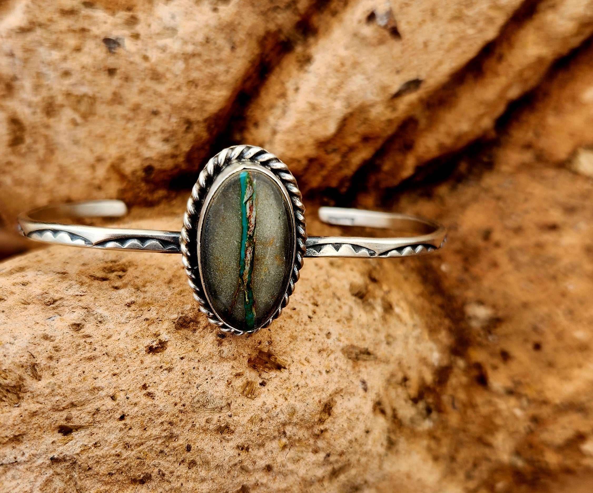 Royston Ribbon Turquoise Cuff