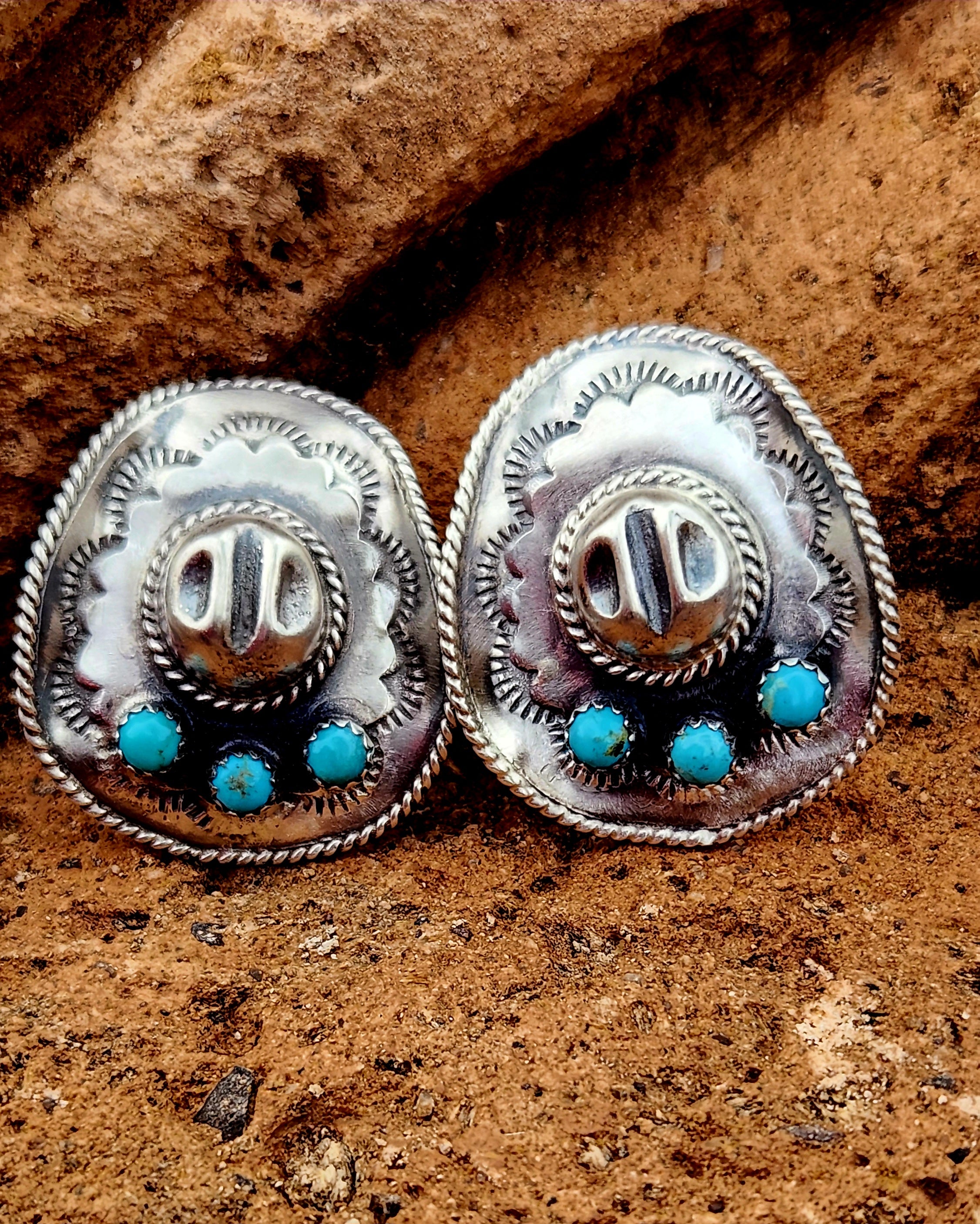 Cowboy Hat Bobby Platero Earrings