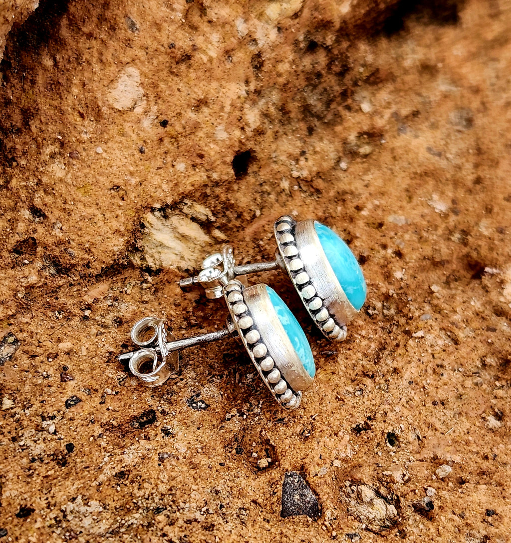 Beautiful Whitewater Turquoise Stud Earrings